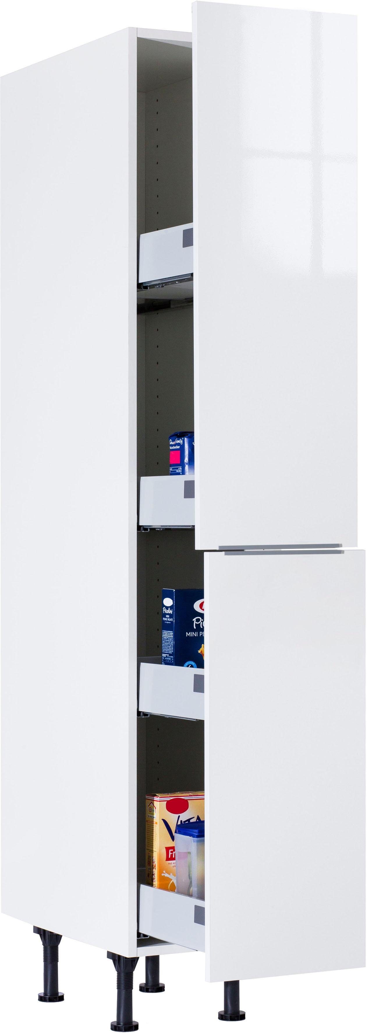 OPTIFIT Apothekerskast Tara met 2 volledig uittrekbare laden en 4 legplanken, soft-closefunctie, breedte 30 cm