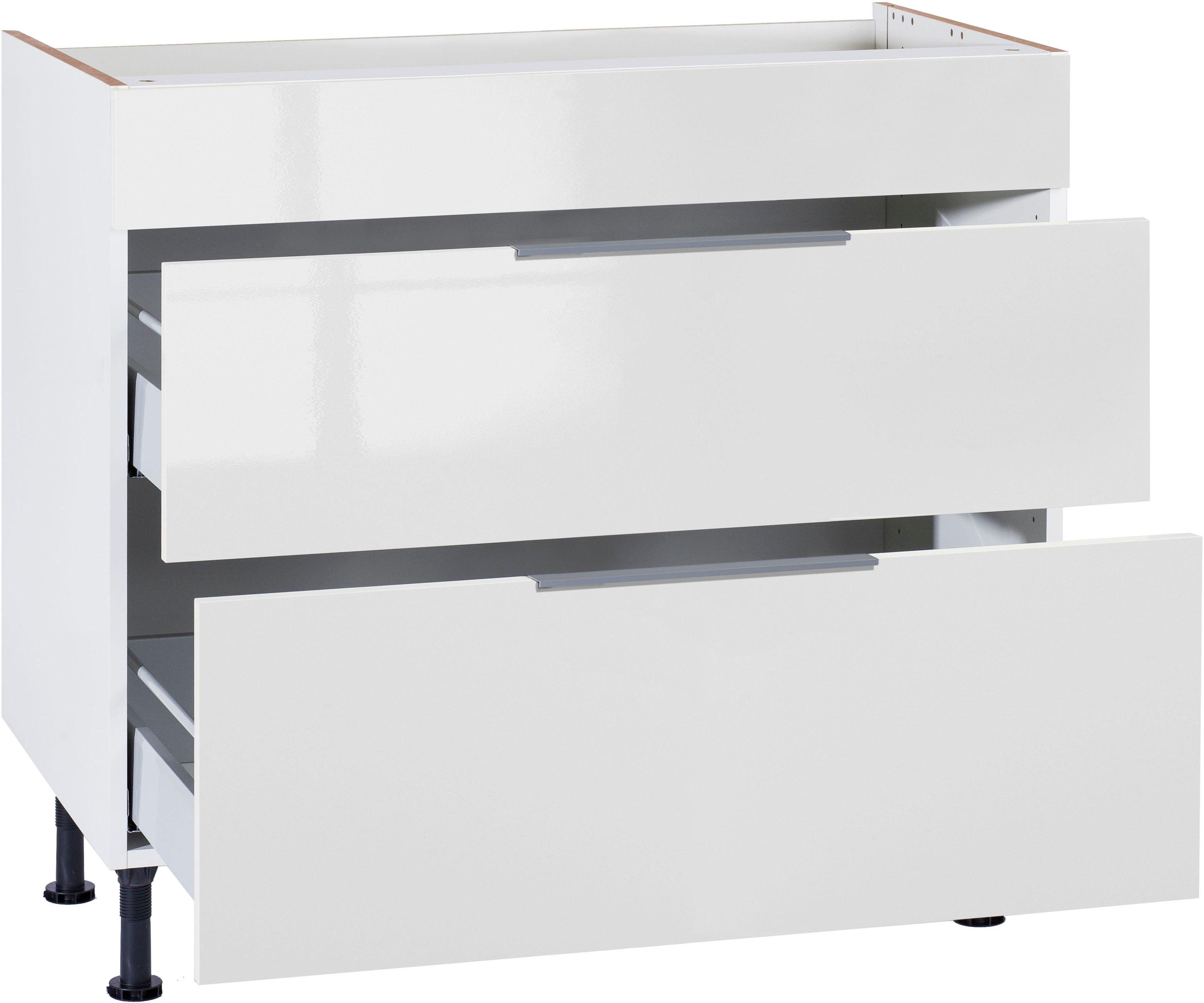 OPTIFIT Ombouwkast voor fornuis Tara volledig uittrekbaar en soft-closefunctie, breedte 90 cm