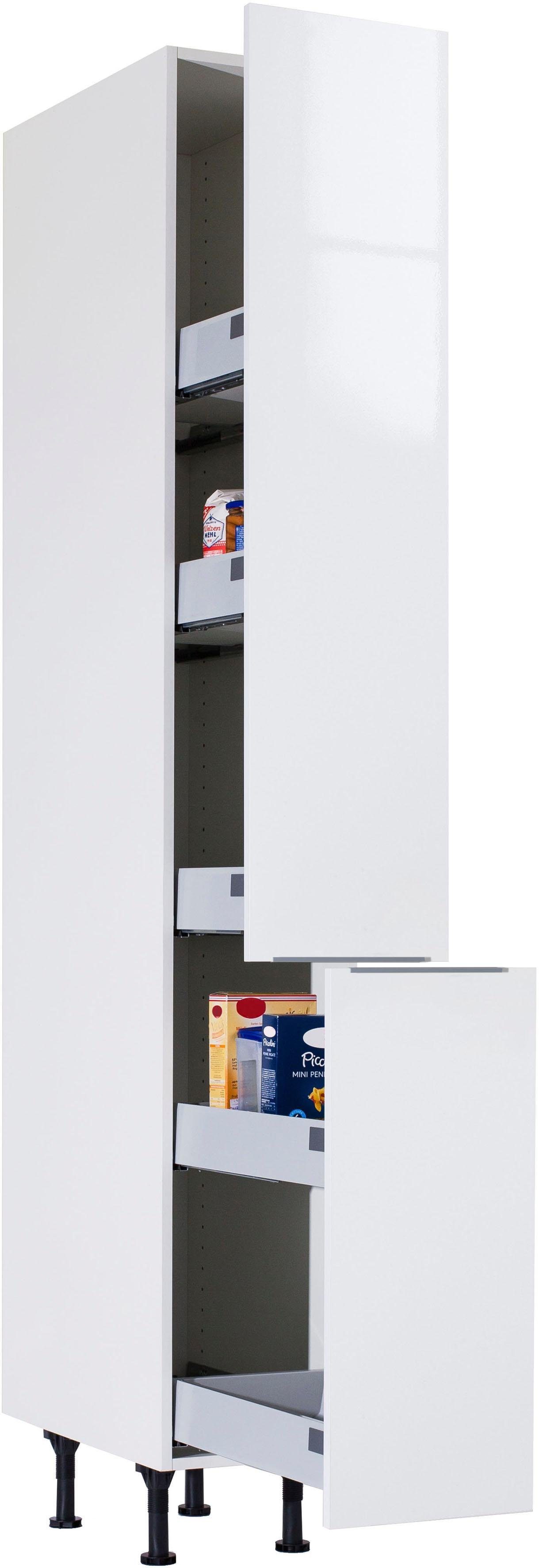 OPTIFIT Apothekerskast Tara met 2 volledig uittrekbare laden en 5 legplanken, soft-closefunctie, breedte 30 cm