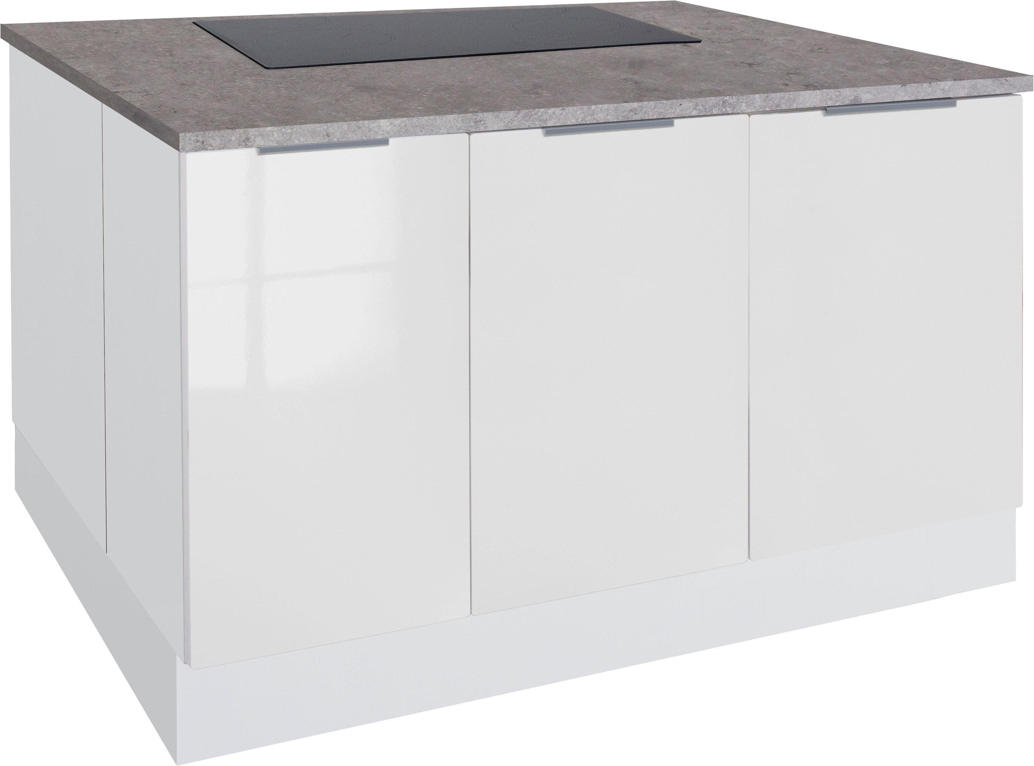 OPTIFIT Kookeiland Tara met volledige uittrekbaarheid en soft-close functie, breedte 150 x 95 cm