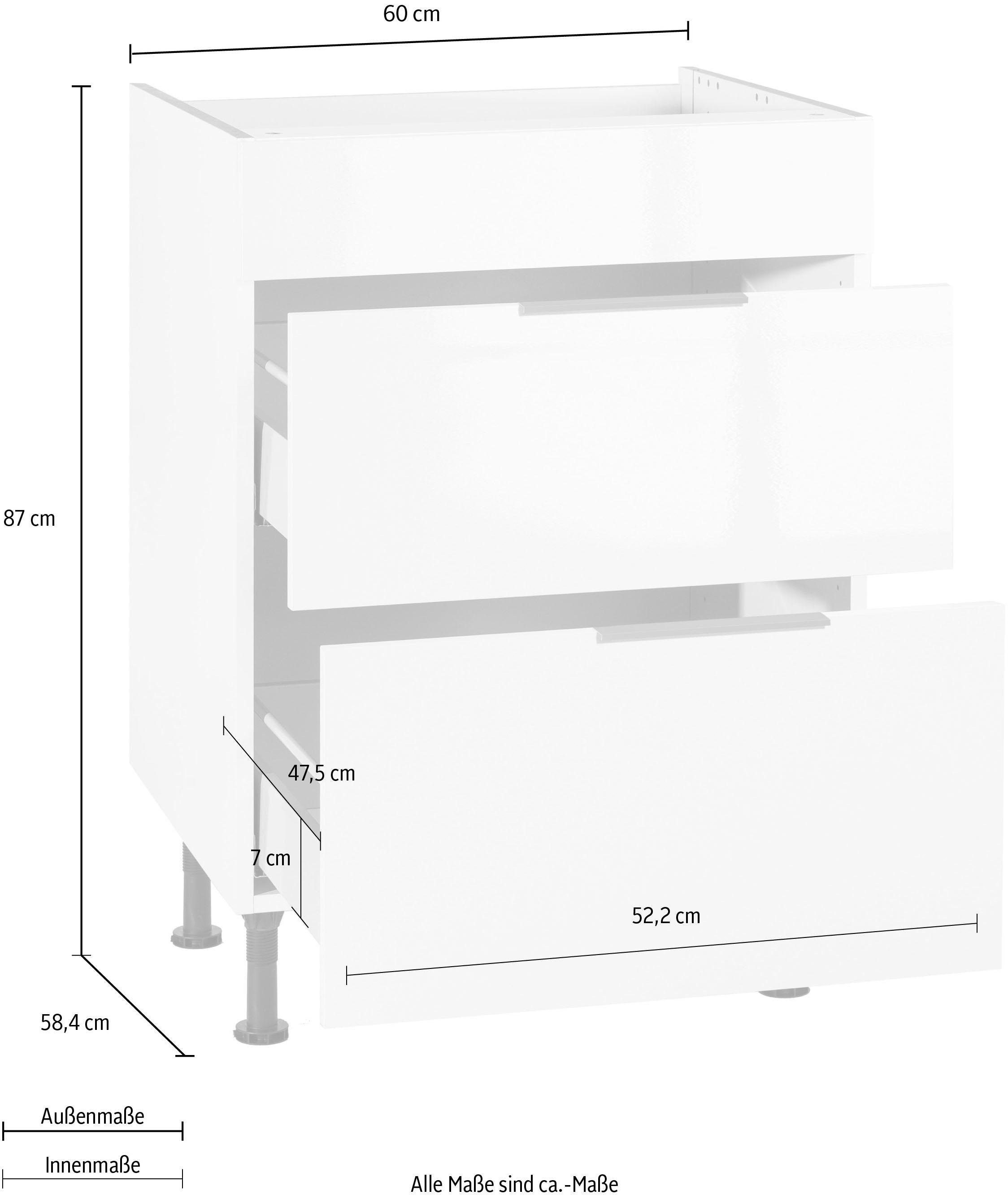 OPTIFIT Ombouwkast voor fornuis Tara volledig uittrekbaar en soft-closefunctie, breedte 60 cm