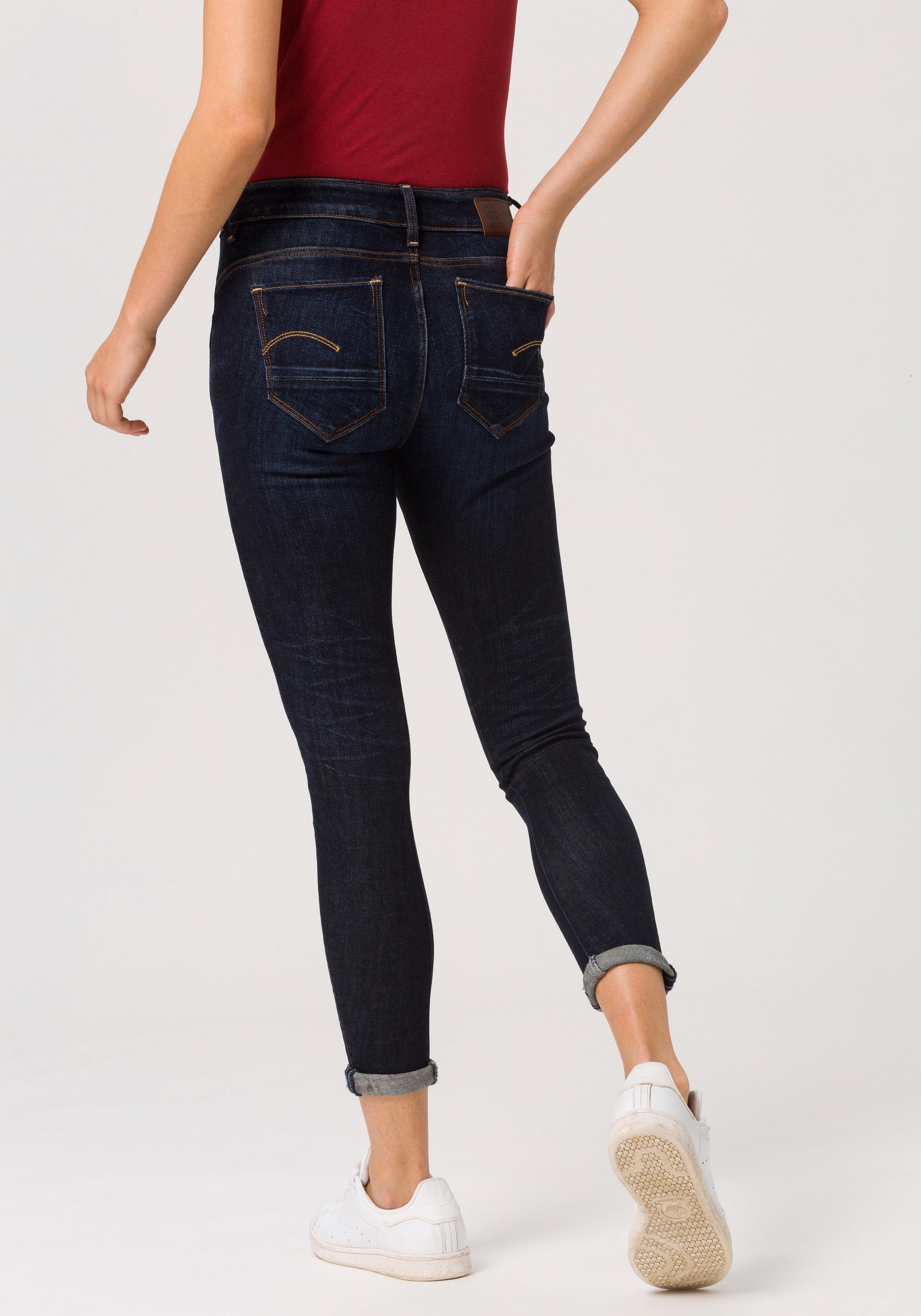 arc 3d mid waist skinny jeans