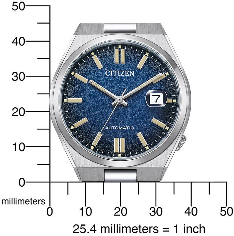 Citizen Automatisch horloge Tsuyosa Polshorloge, dameshorloge, herenhorloge, roestvrijstalen armband, saffierglas, datum