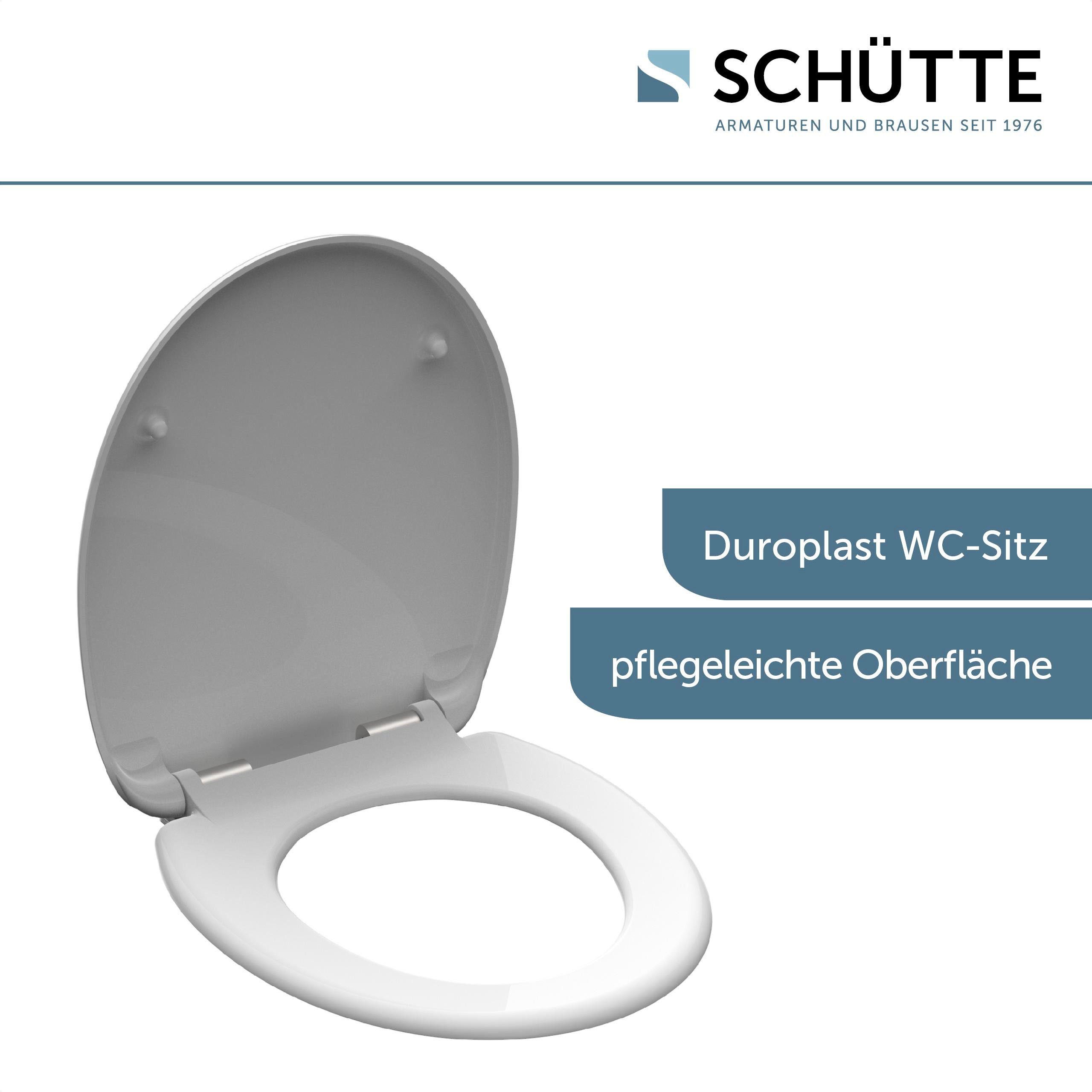 Schütte Toiletzitting White Duroplast, met soft-closemechanisme
