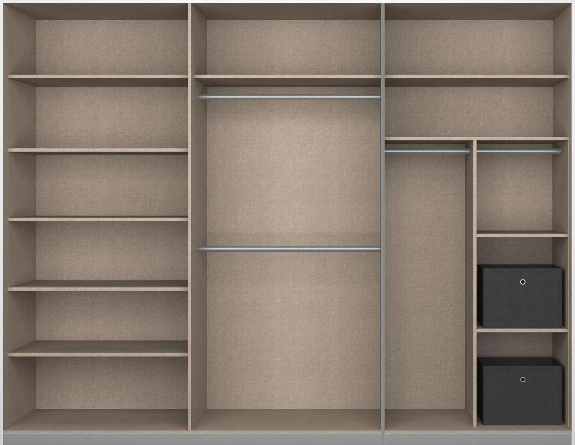 rauch Schuifdeurkast Kledingkast Garderobe CORTONA inclusief interieurindeling,