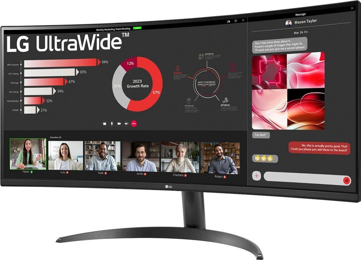 LG Curved-gaming-monitor 34WR50QC, 86 cm / 34", Wide Quad HD