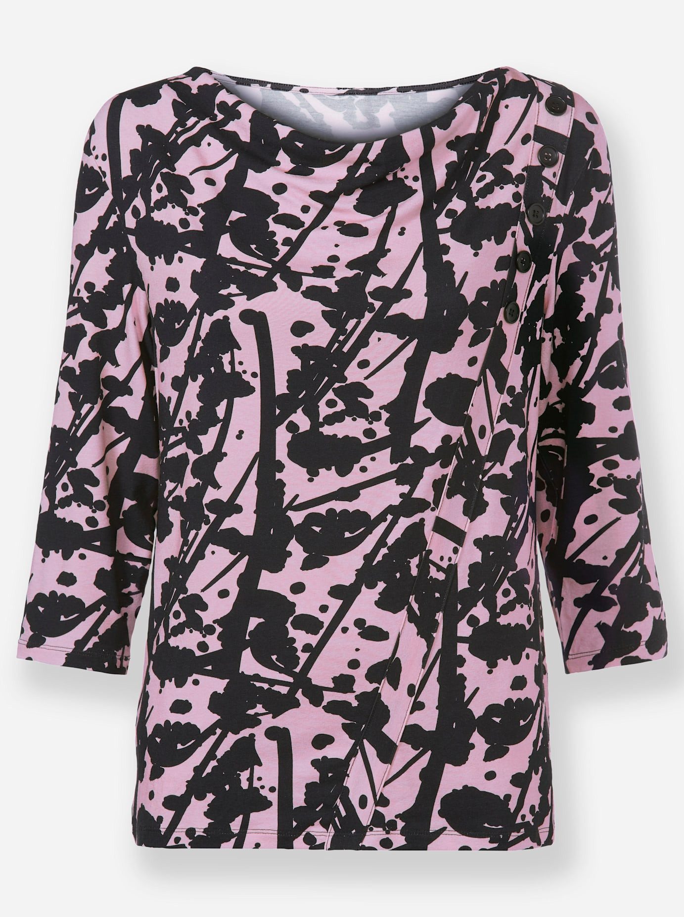 Classic Inspirationen Shirt met cascadehals Shirt (1-delig)