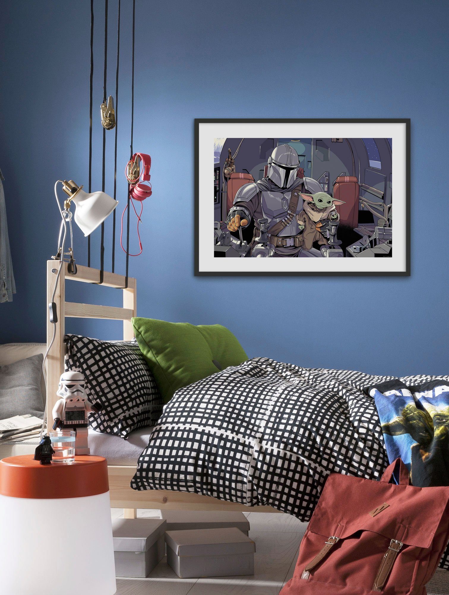 Komar Wanddecoratie Mandalorian The Child Cockpit Wanddecoratie voor de kinderkamer - zonder lijst (1 stuk)