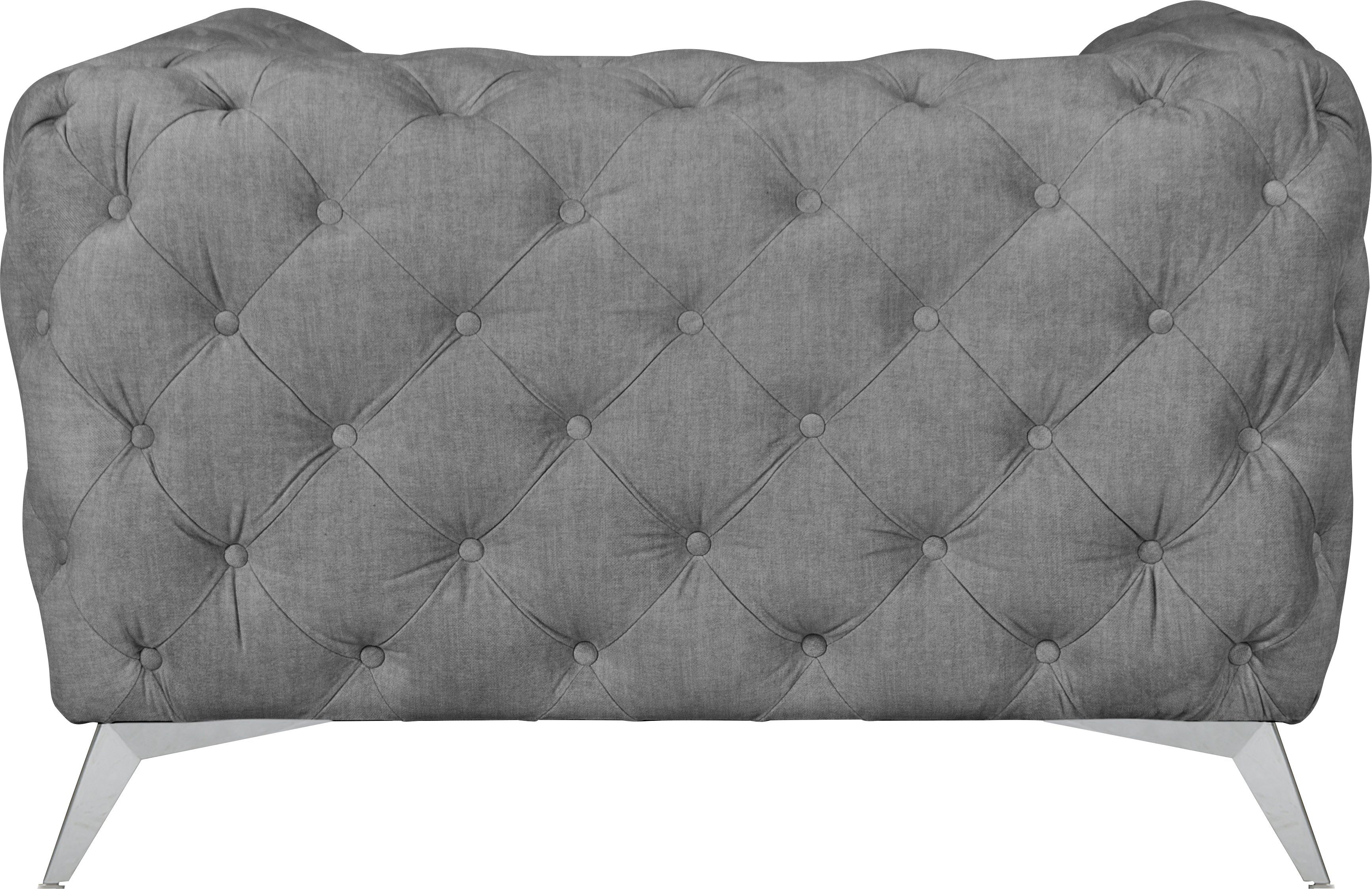Leonique Chesterfield-fauteuil Glynis Fauteuil luxueuze capitonnage, moderne chesterfield look, kleur van de poten ter keuze