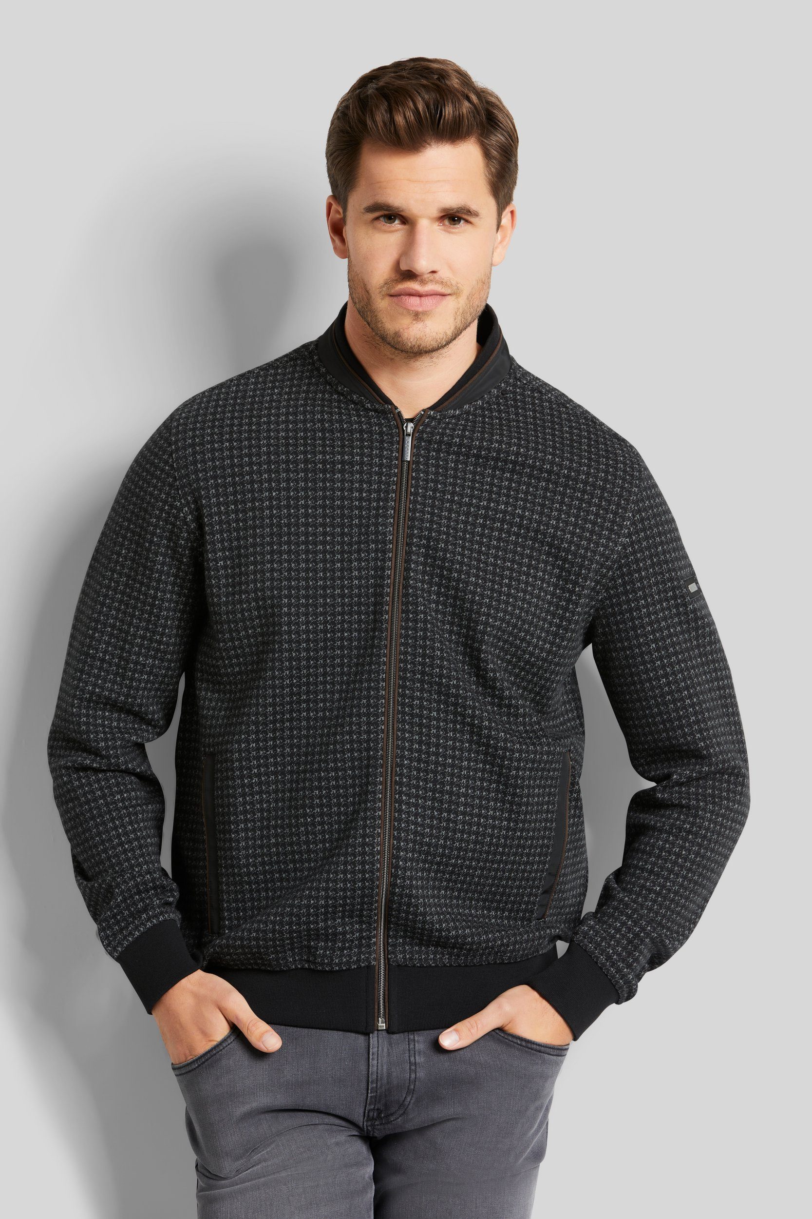 Bugatti Donkerblauw Vest met Opstaande Kraag Blue Heren