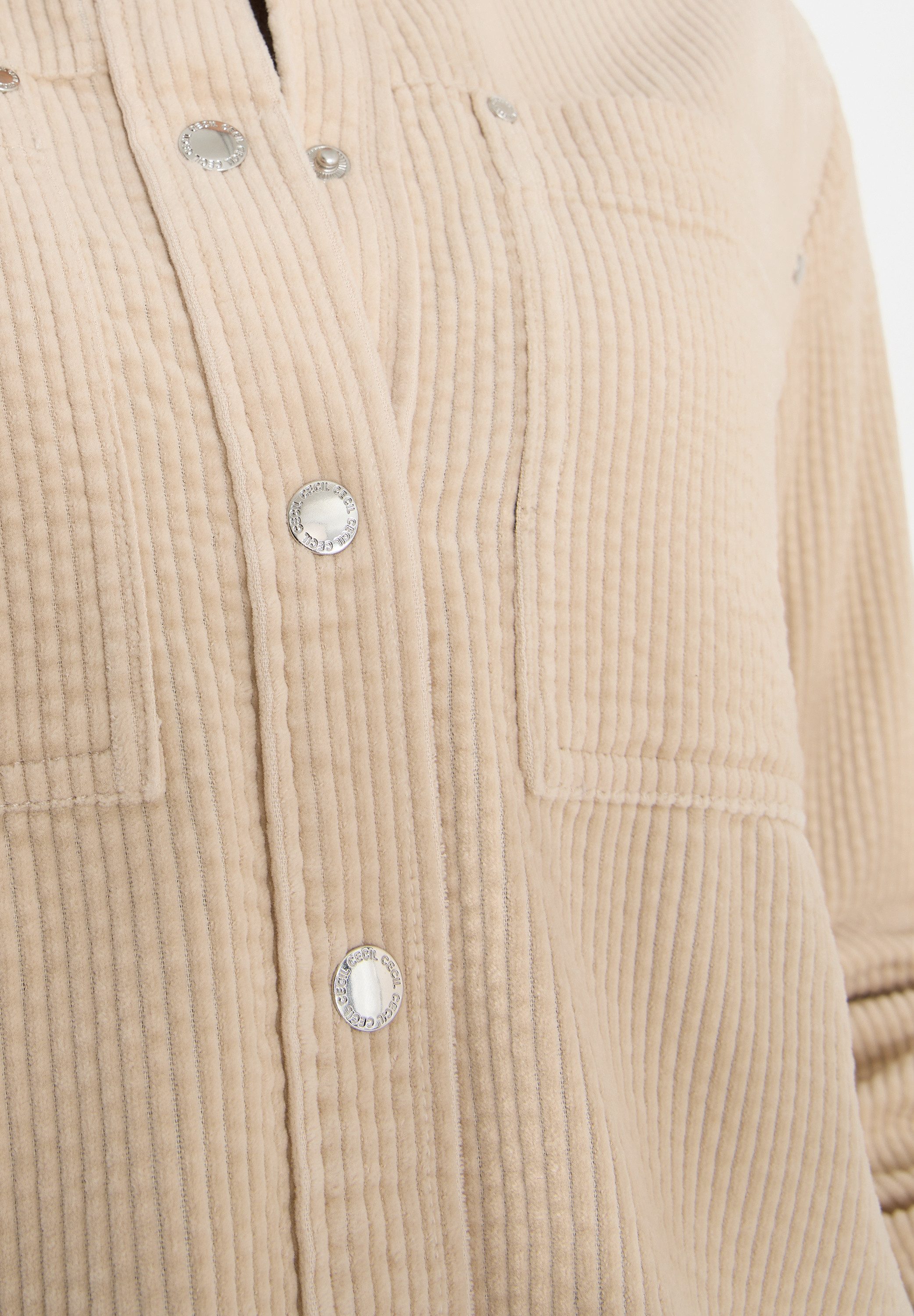 Cecil Blousejasje Overshirt met knoopsluiting, Corduroy