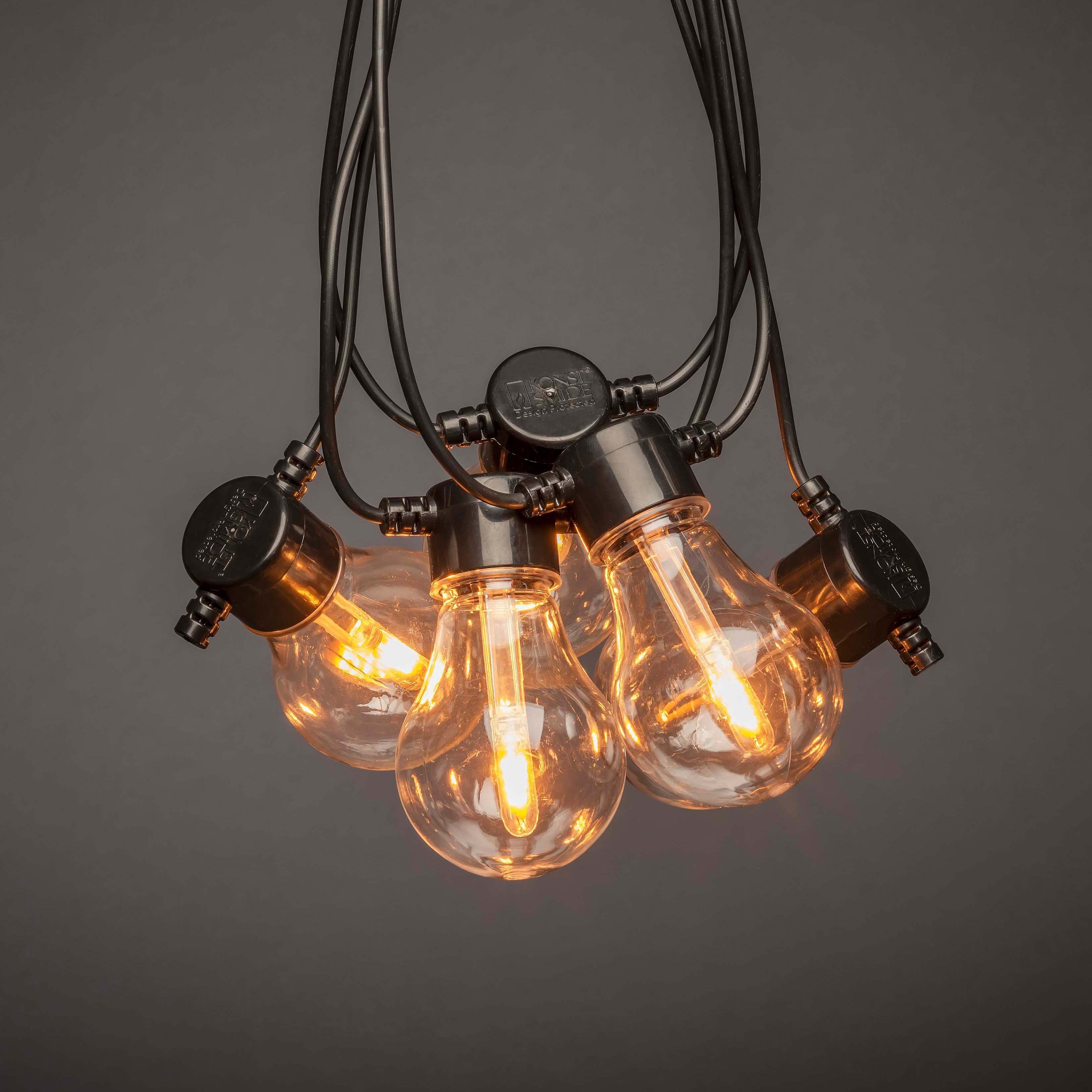 KONSTSMIDE Led-lichtsnoer Kerstversiering buiten Led-biertuinverlichting, helder, met dimmer, 10 heldere lampen / 20 dioden (1 stuk)