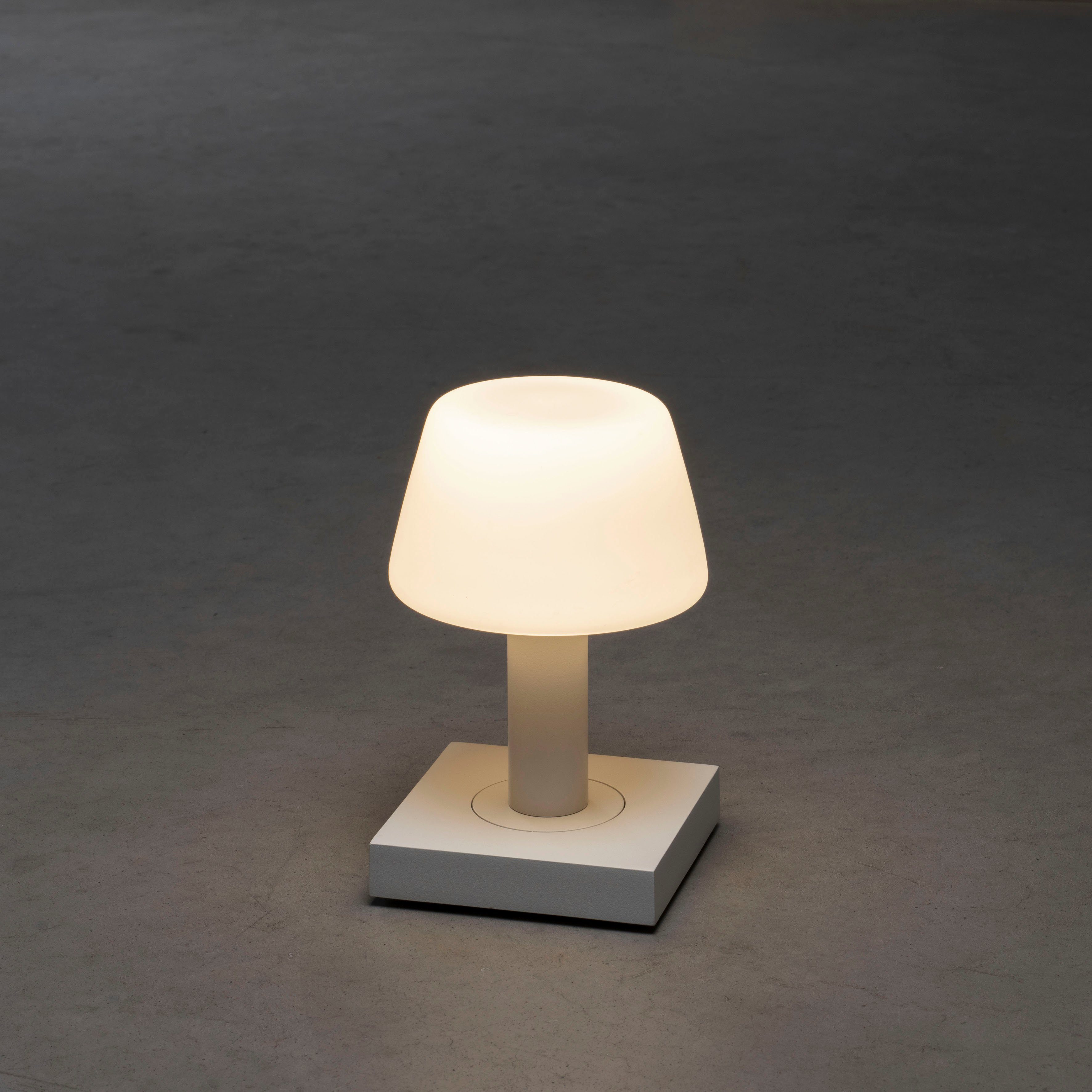 KONSTSMIDE Led-tafellamp Monaco Monaco USB-tafellamp, 2700/3000K, dimbaar, glas (2 stuks)