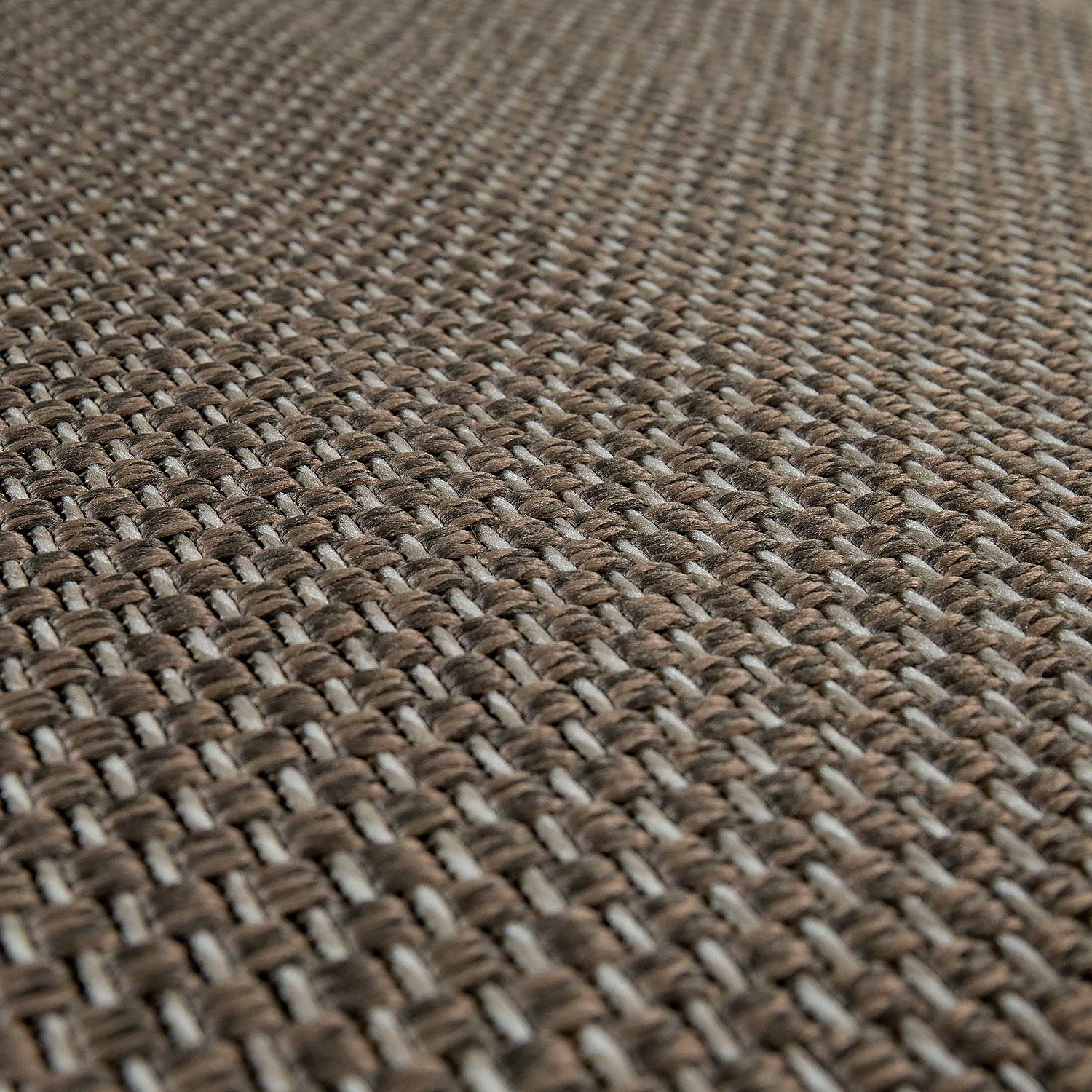 Paco Home Vloerkleed Sisala 270 Platweefsel, geweven, sisal look, randdessin, geschikt voor binnen en buiten