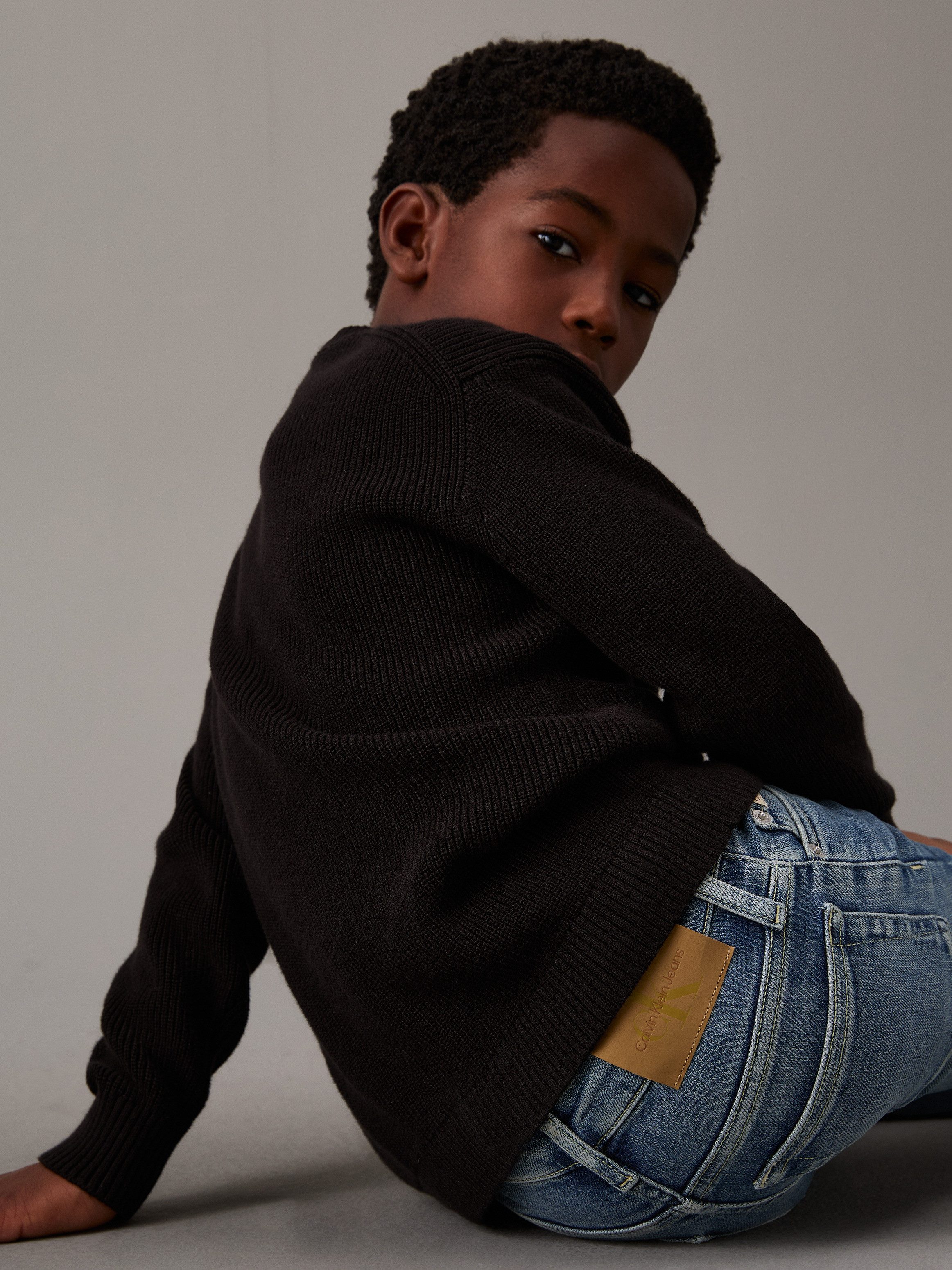 Calvin Klein Slim fit jeans SLIM NEW MID BLUE PWS voor kinderen tot 16 jaar, in coole wassing