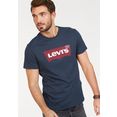 levi's t-shirt batwing logo tee met logo-frontprint blauw