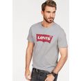 levi's t-shirt batwing logo tee met logo-frontprint grijs