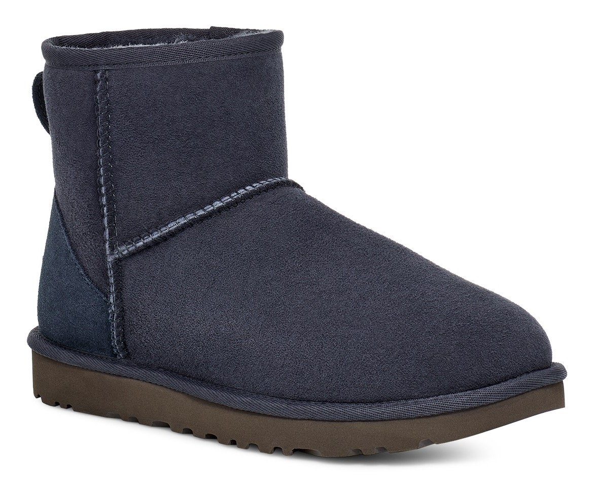 UGG Winterlaarzen Classic Mini 2 snowboots, winterlaarzen, instaplaarzen met lamsvacht, smalle breedte dames winterlaarsjes maat 36 EU blauw