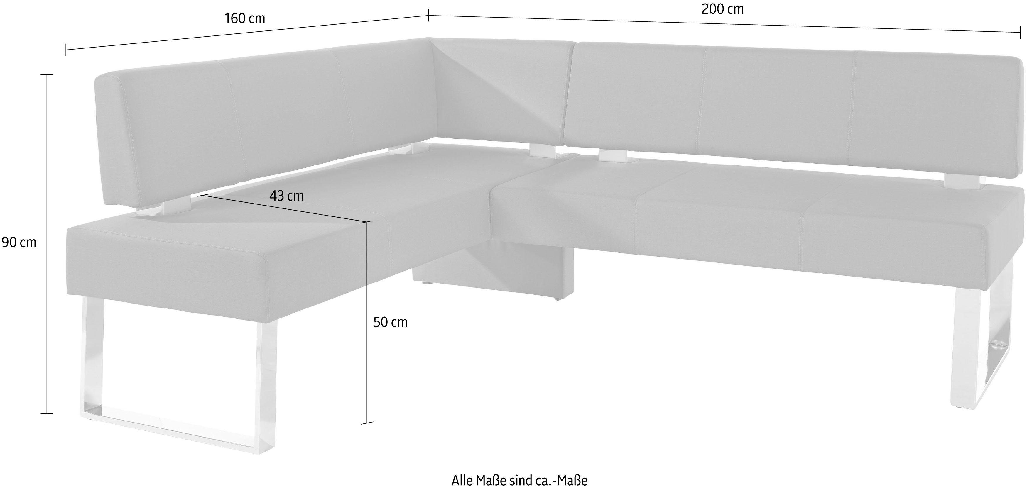 Home affaire Hoekbank RAB in 2 breedten (180 of 200 cm), bekleding in verschillende kwaliteiten