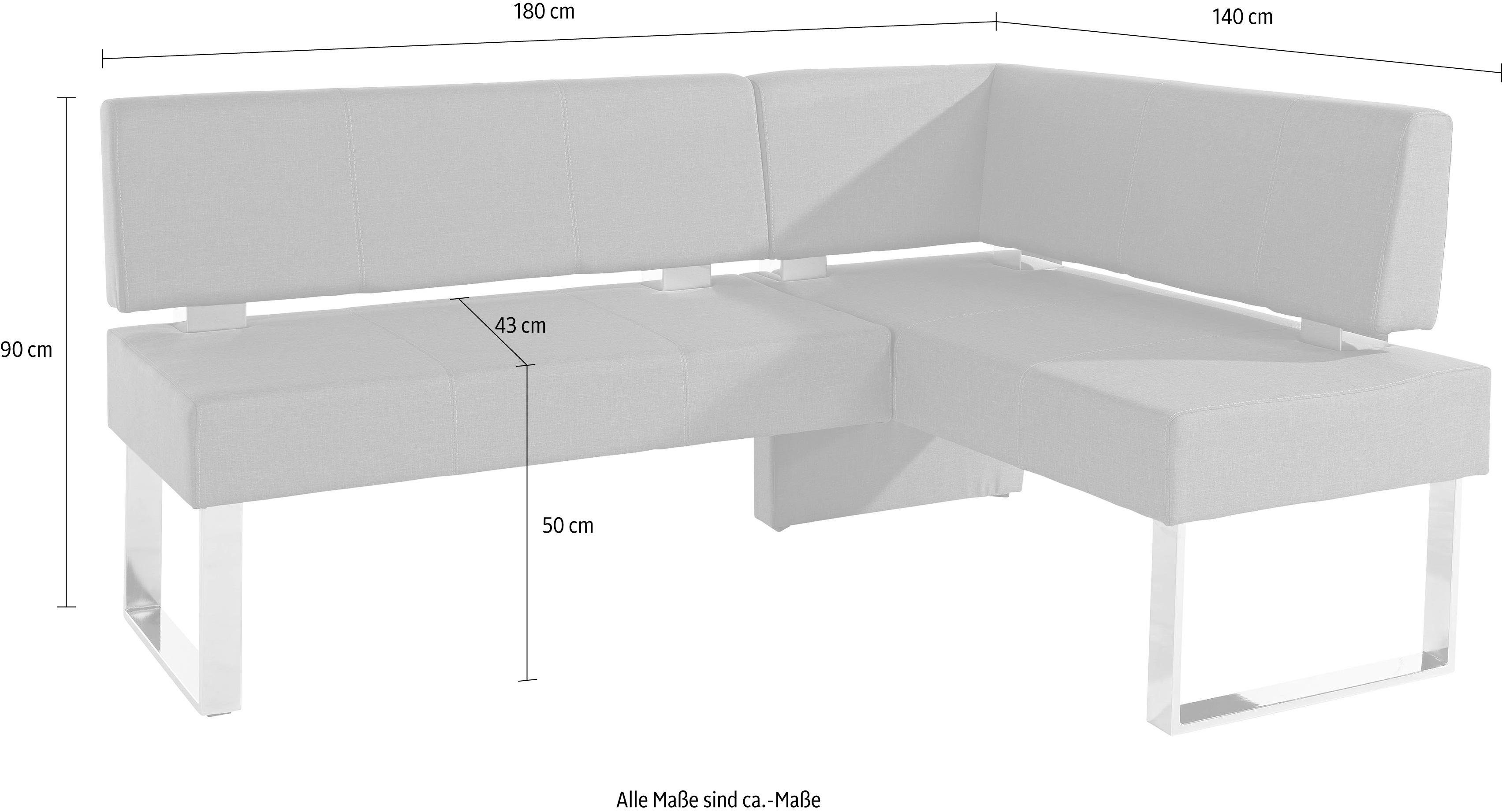Home affaire Hoekbank RAB in 2 breedten (180 of 200 cm), bekleding in verschillende kwaliteiten