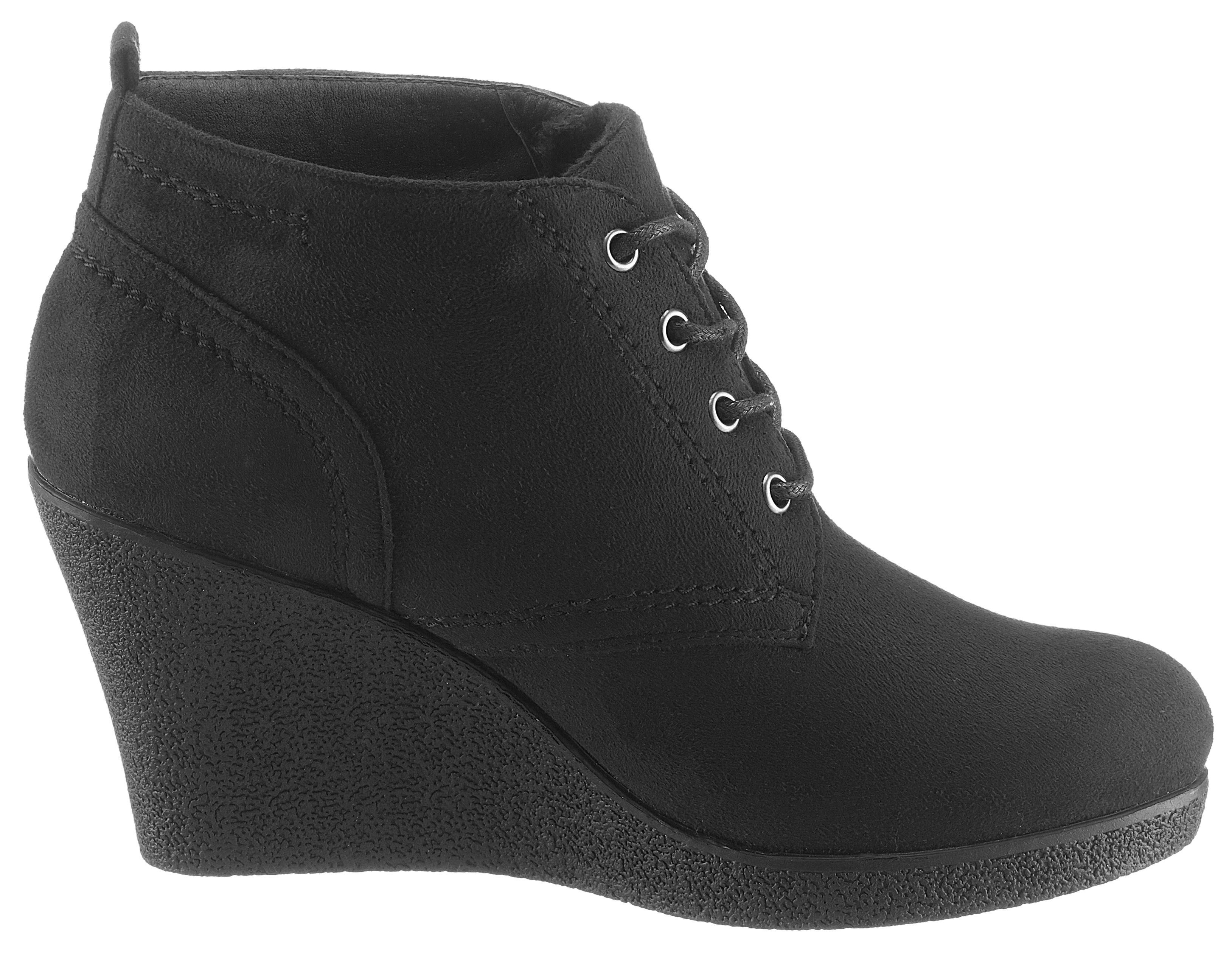 Aniston SHOES Enkellaarsjes wedge ankle boot in round shape - new collection