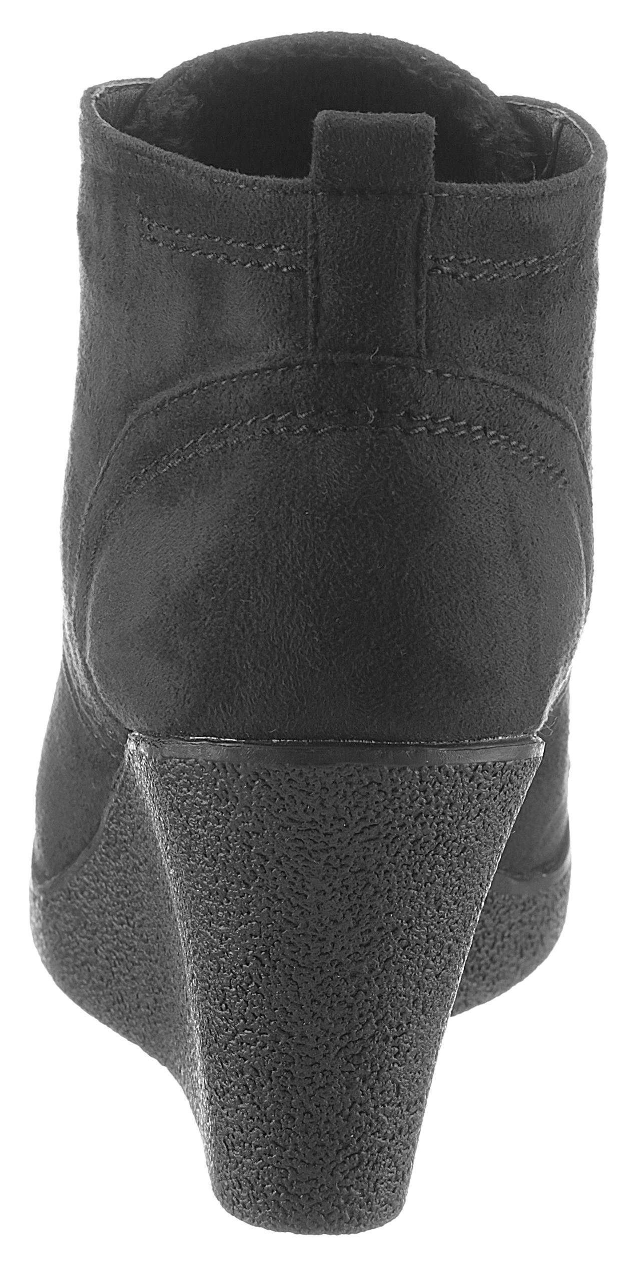 Aniston SHOES Enkellaarsjes wedge ankle boot in round shape - new collection