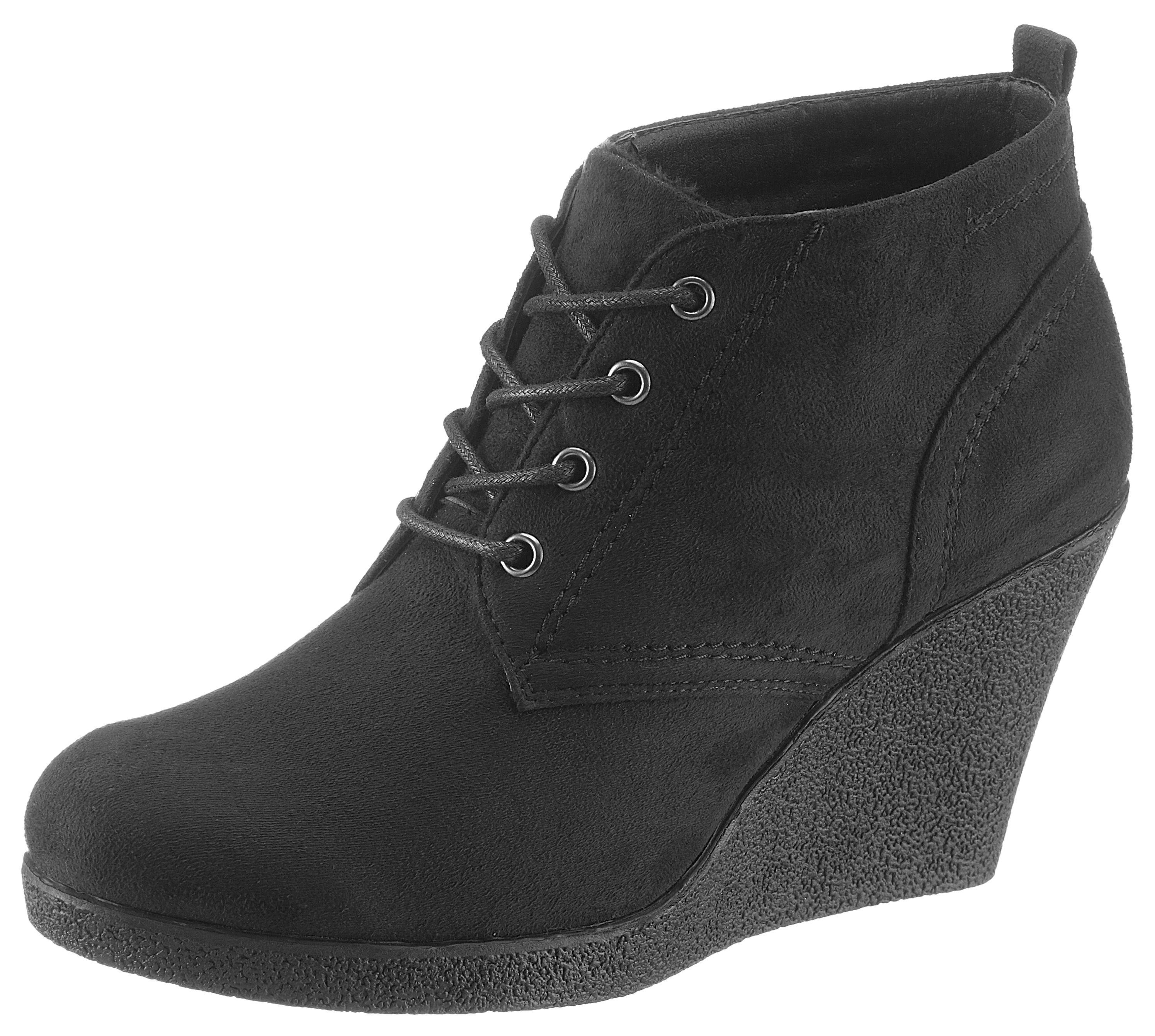 Aniston SHOES Enkellaarsjes wedge ankle boot in round shape - new collection