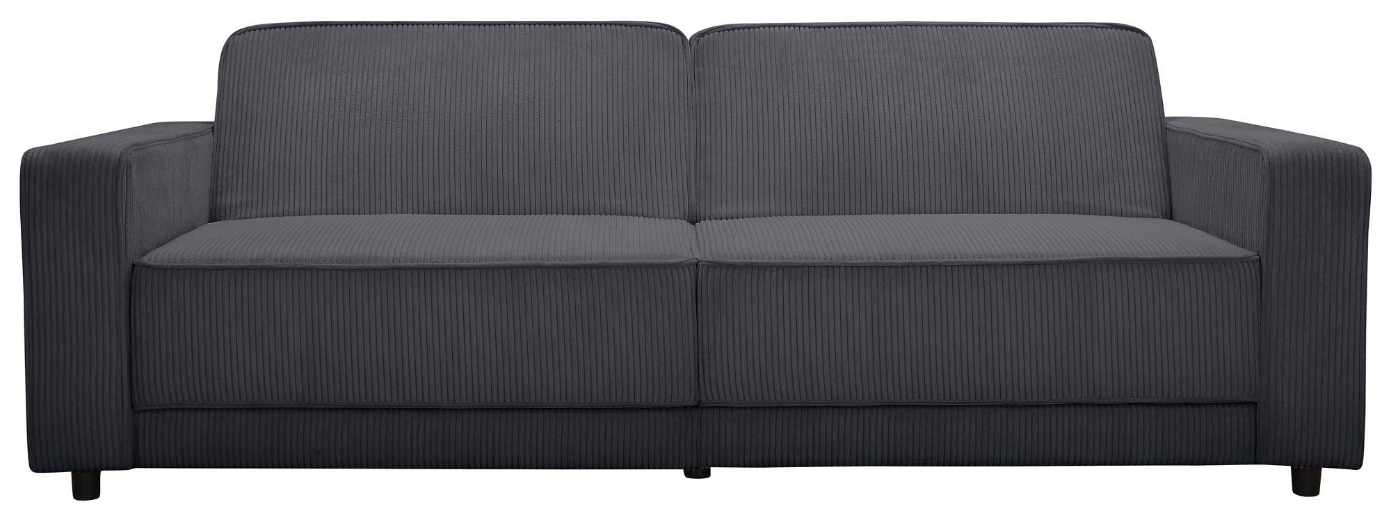 Dorel Home 3-zitsbank Allie slaapbank 225 cm Slaapbank functie (108/190cm), trendy ribfluweel of onderhoudsvriendelijk velours