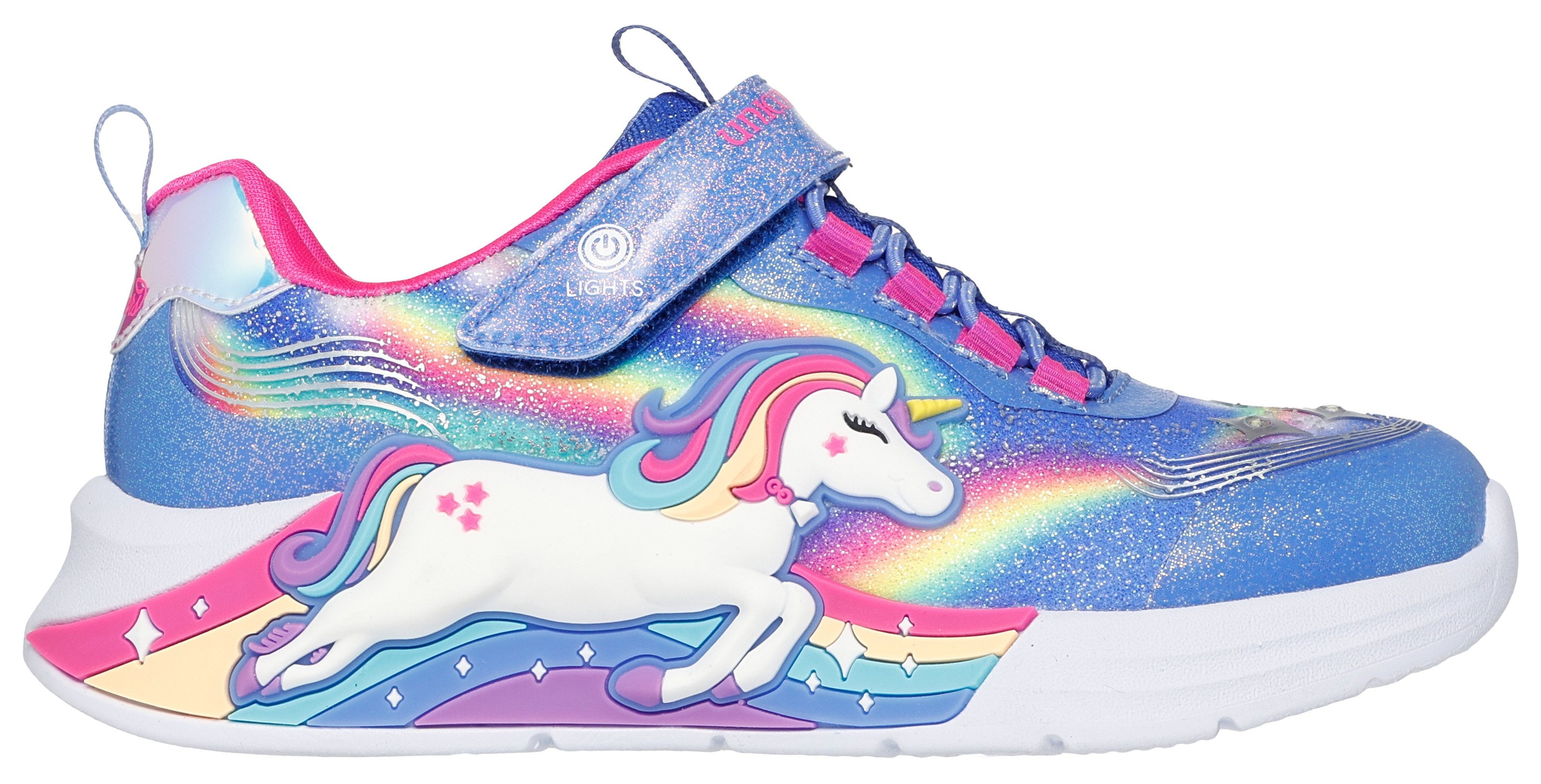 Skechers Sneakers UNICORN CHASER Knipper schoen met eenhoorn, maatsjabloon om te downloaden