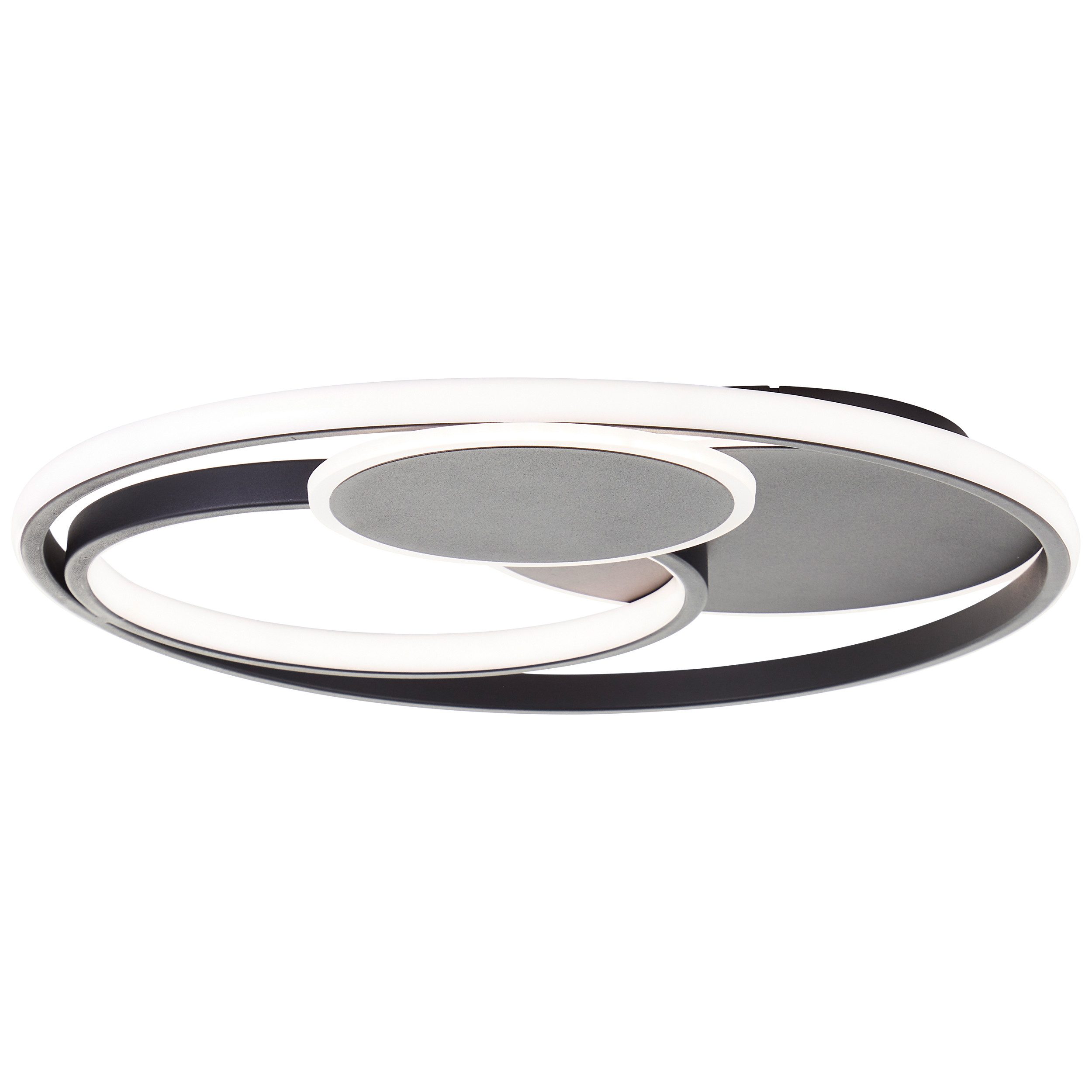 Brilliant Leuchten Led-plafondlamp Runda Ø 50 cm, 5200 lm, 3000-6500 K, dimbaar, CCT, afstandsbediening, metaal (1 stuk)