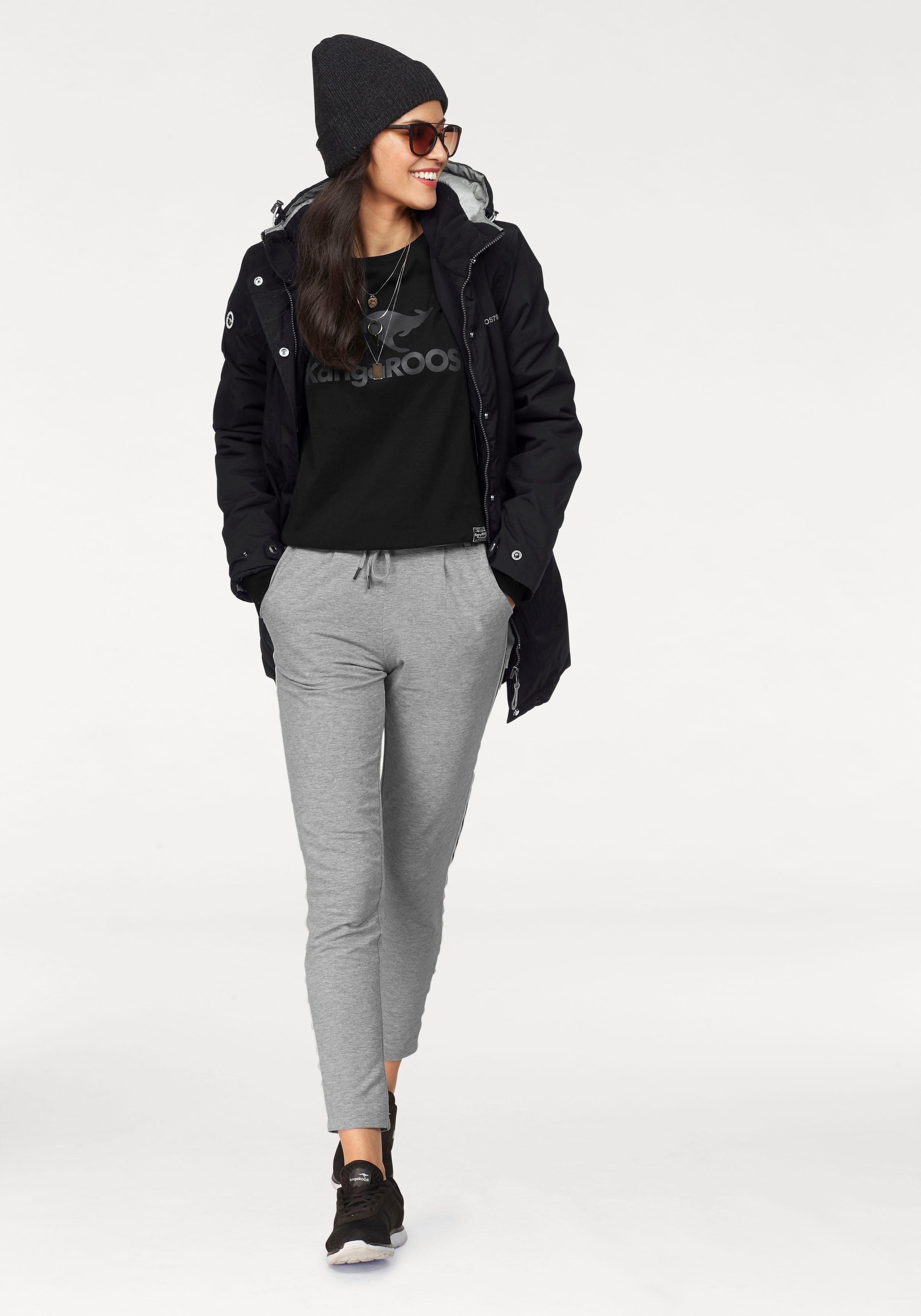 KangaROOS Sweatshirt Lange mouwen, figuurvolgende snit, met print, ronde hals
