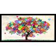 my home wanddecoratie malia rodrigues - tree of love met frame multicolor