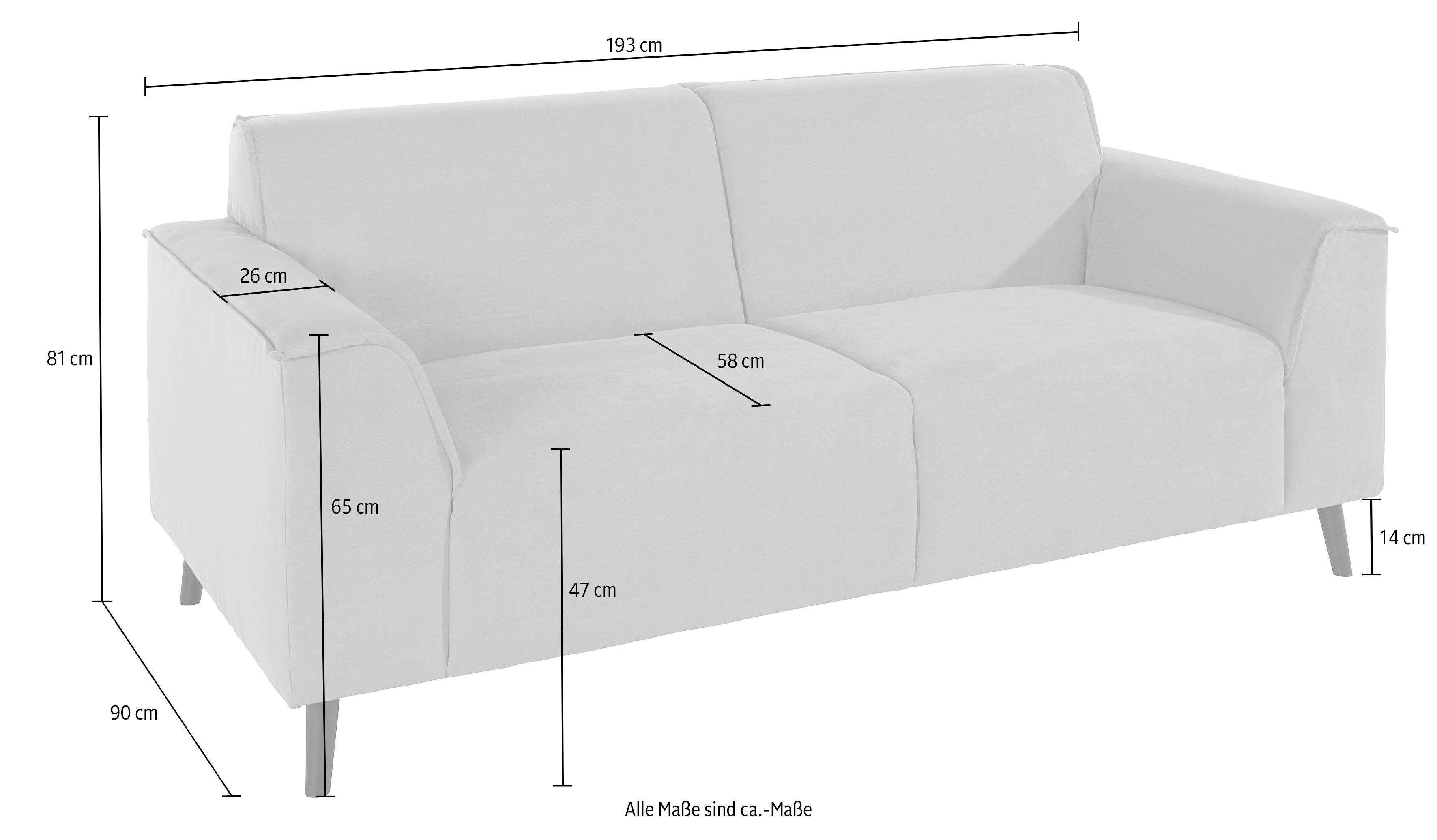 DOMO collection 2,5-zitsbank Amora tijdloos en comfortabel