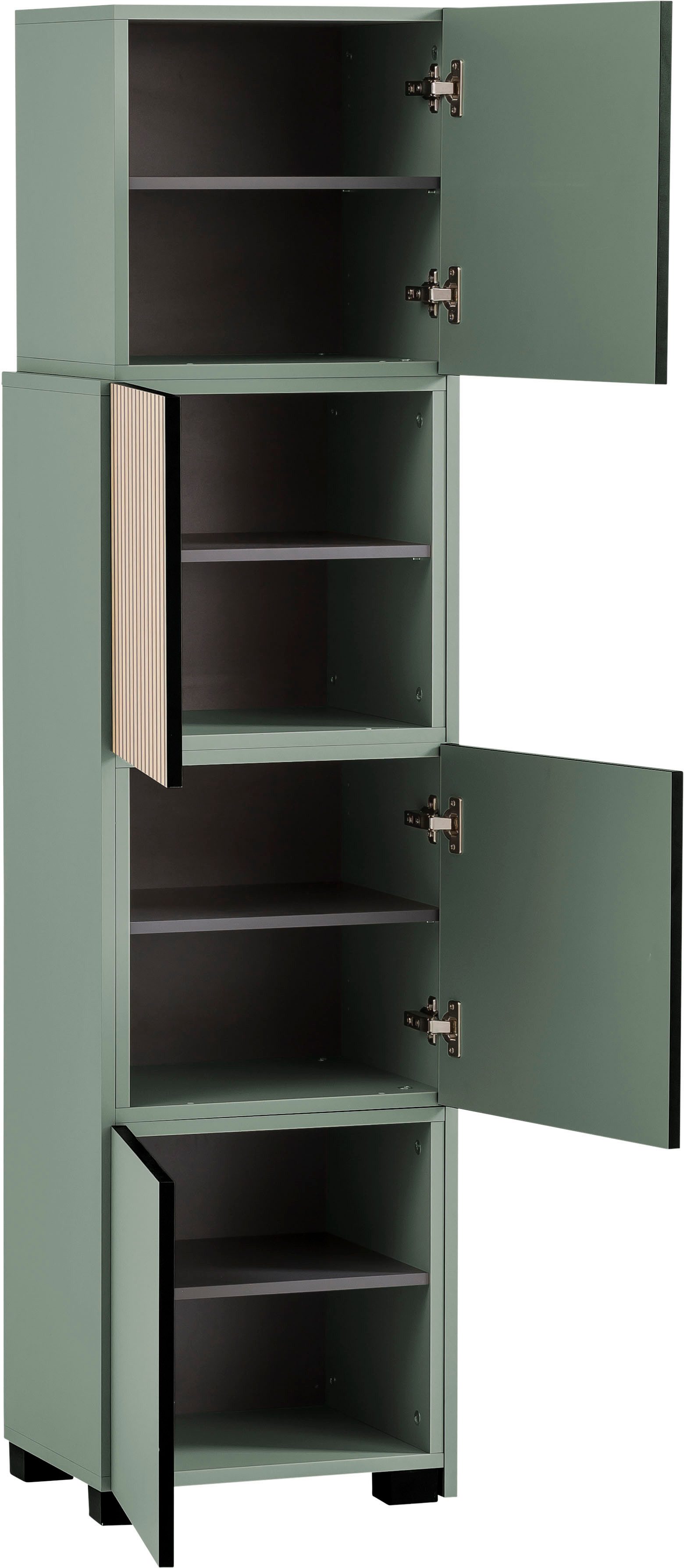 Schildmeyer Schuifkast Alexa, breedte variabel van 40 tot 70 cm Deurfront met akoestische print, greeploze opening