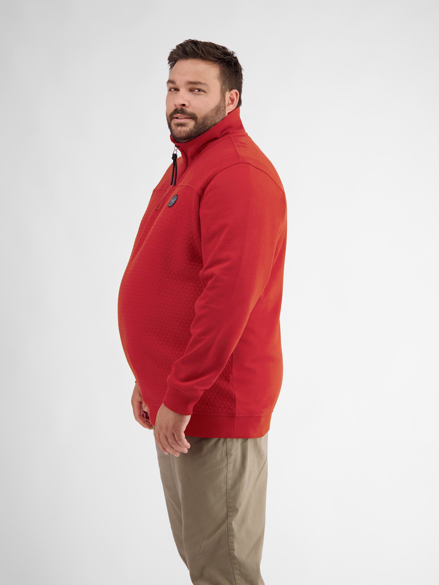 Lerros Sweatshirt LERROS brei troyer met steppnaden