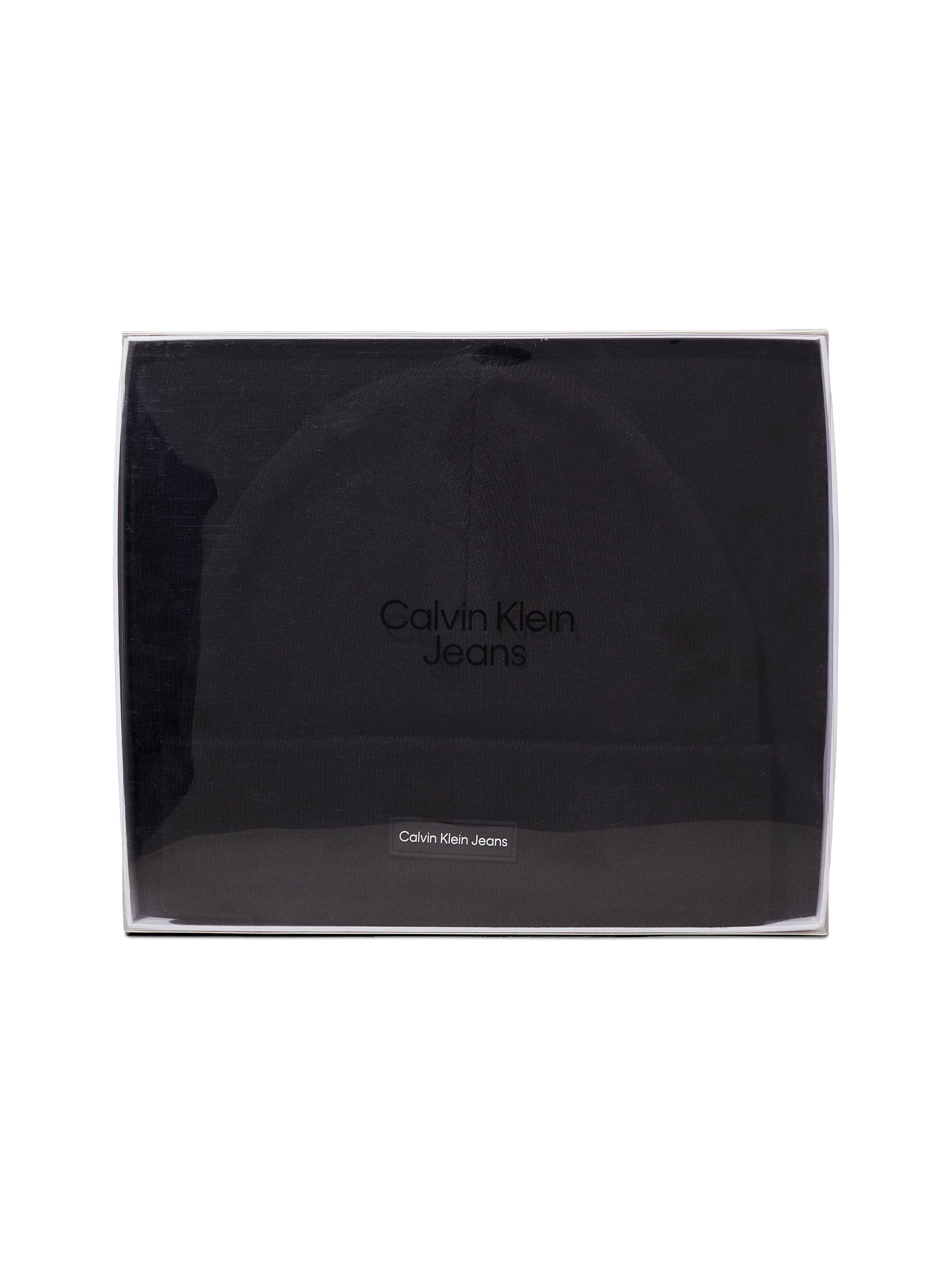Calvin Klein Gebreide muts GIFT BEANIE & SCARF INST PATCH