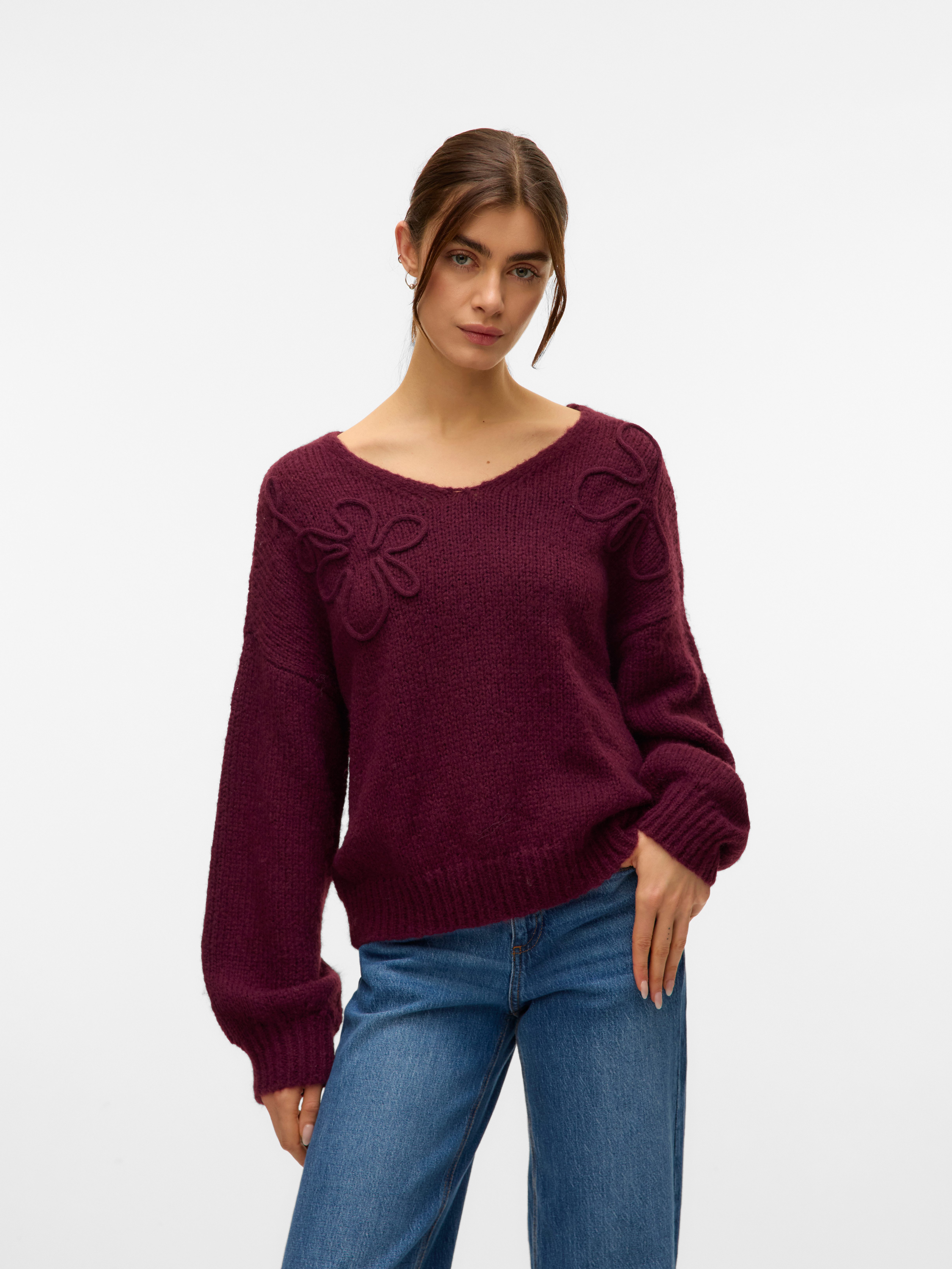 Vero Moda Trui met V-hals VMLOLLIPOP LS V-NECK PULLOVER BOO