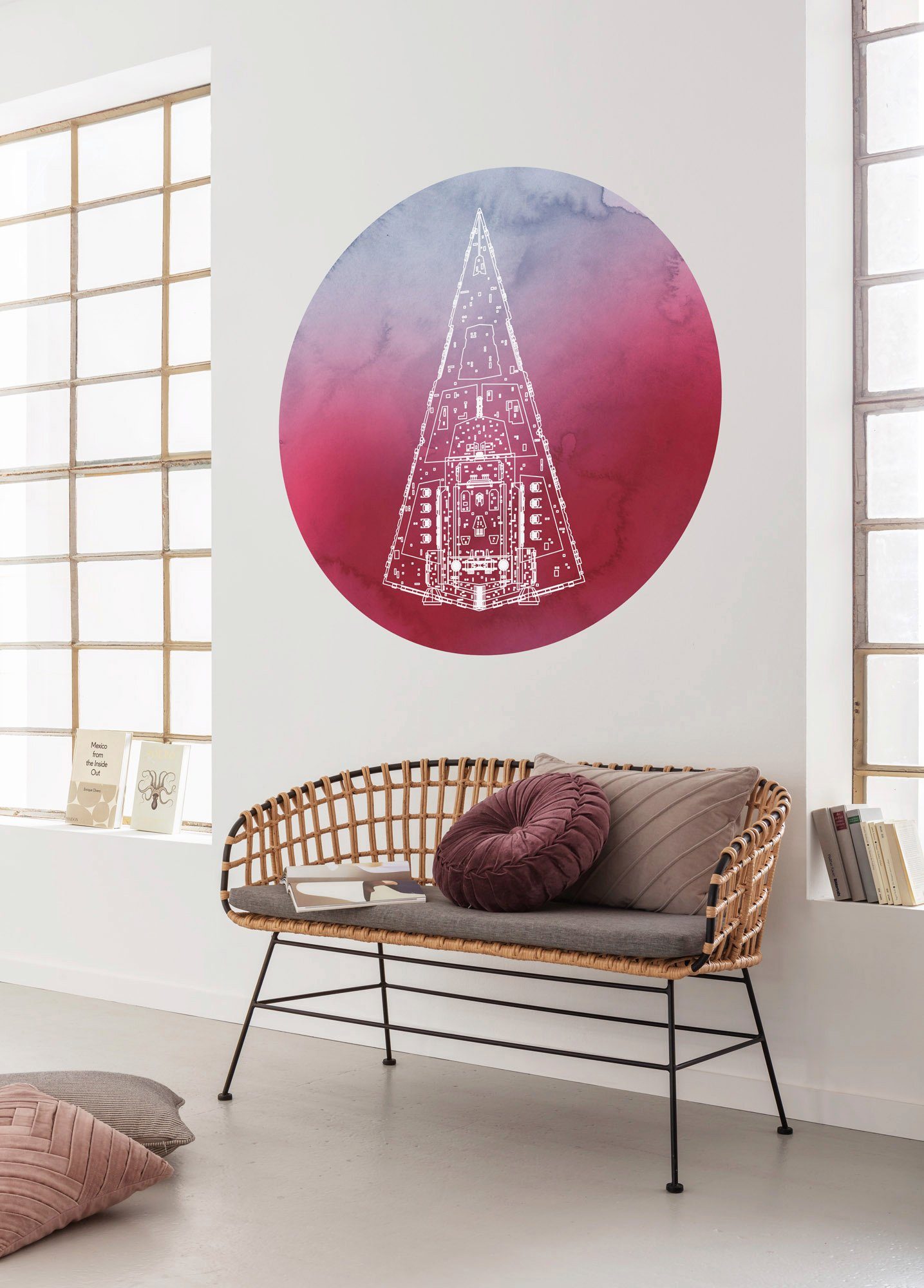 Komar Fotobehang Zelfklevend vlies - Star Wars Star Destroyer - Afmeting 125 x 125 cm