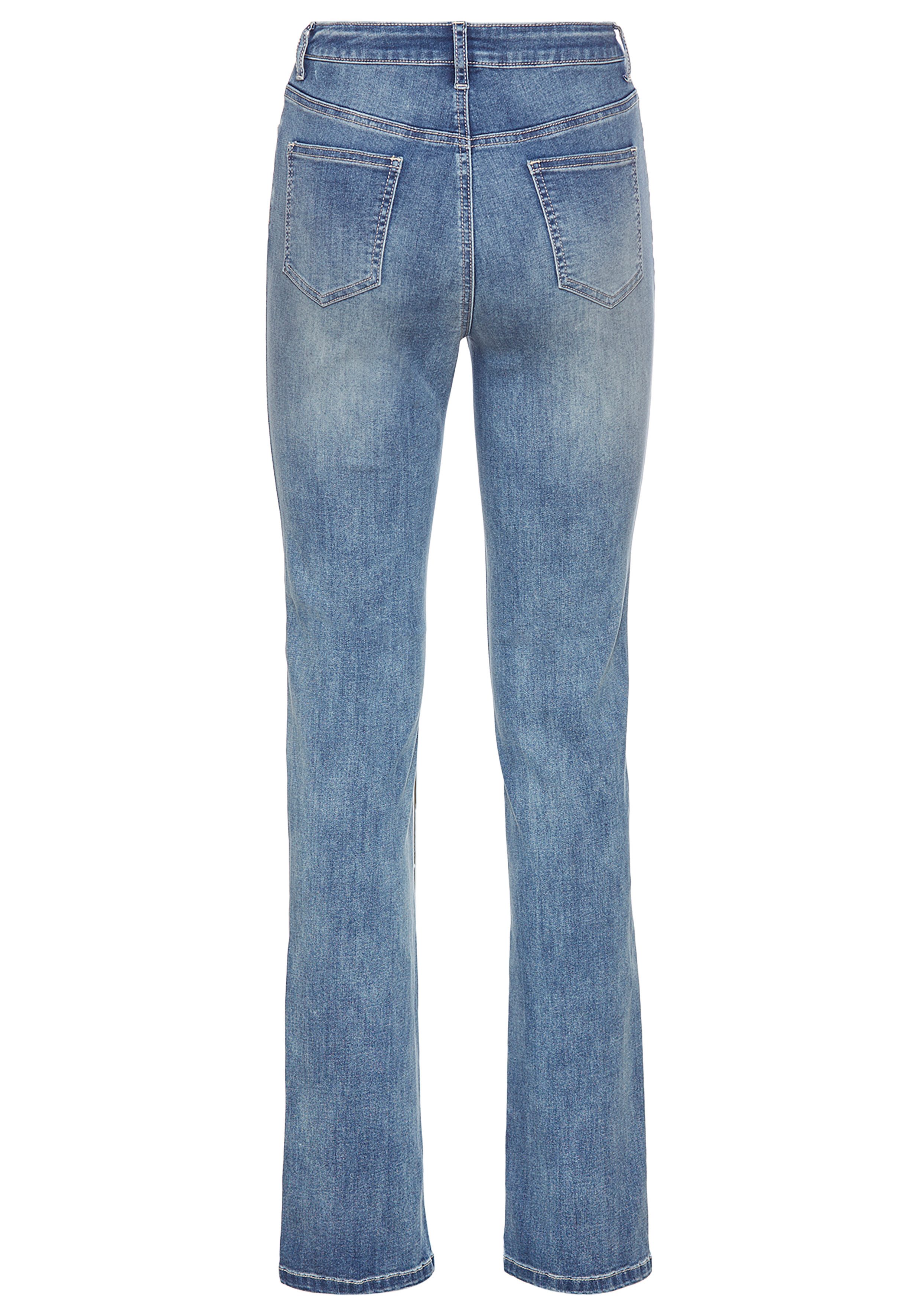 Arizona Straight jeans Ultra Stretch normale pasvorm, comfort fit, used-look-wassing