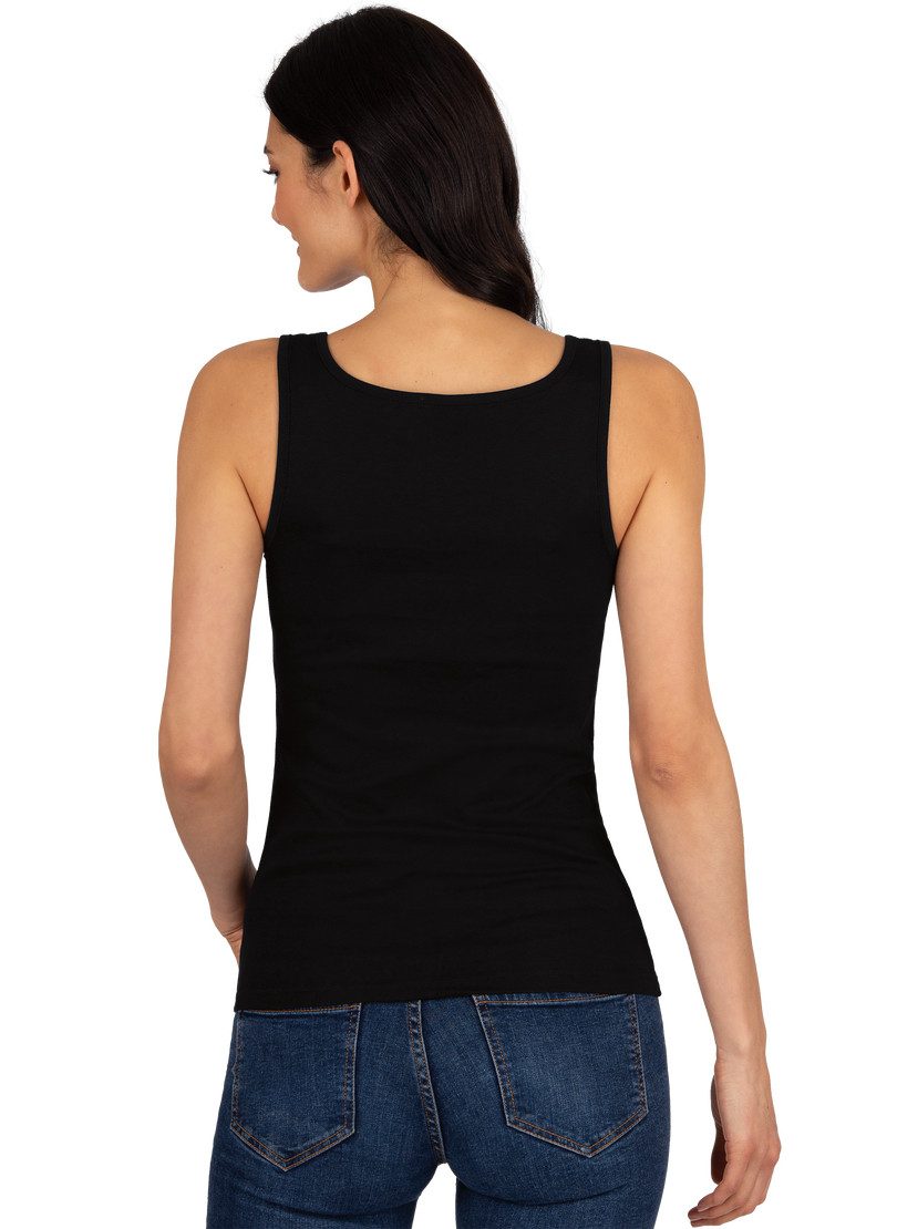 Trigema Tanktop TRIGEMA hemdshirt met kristallen (1-delig)
