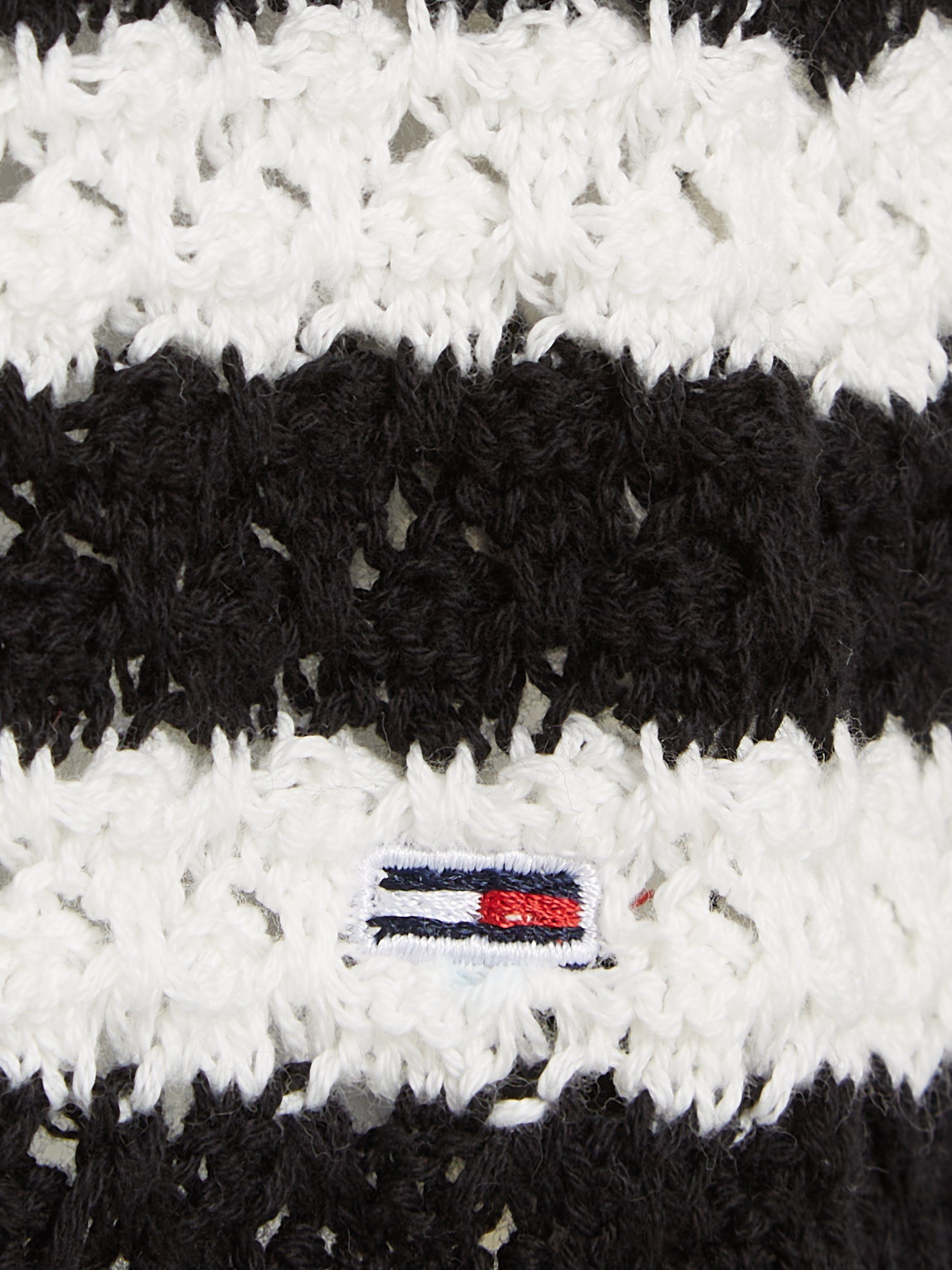 TOMMY JEANS Jurk met spaghettibandjes TJW CROCHET STRIPE DRESS
