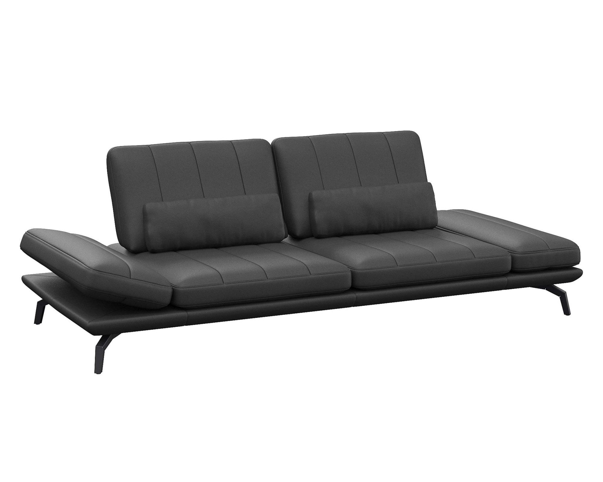 FLEXLUX 3-zitsbank Tropea multifunctionele bank, designbank, relaxfunctie, tv-bank, met armleuningverstelling en zitdiepteverstelling, breedte 252 cm
