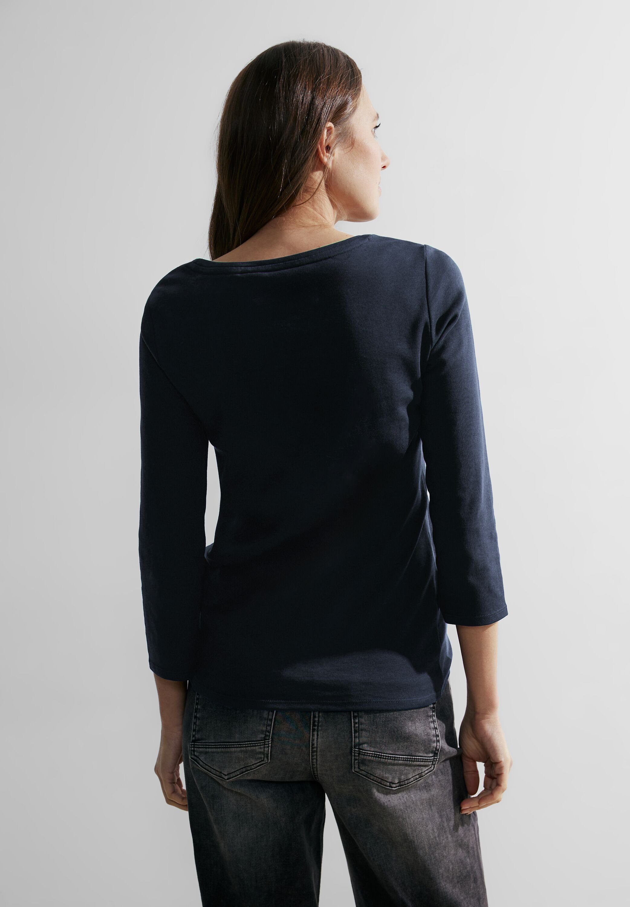 Cecil Shirt met 3/4-mouwen Basic Boatneck