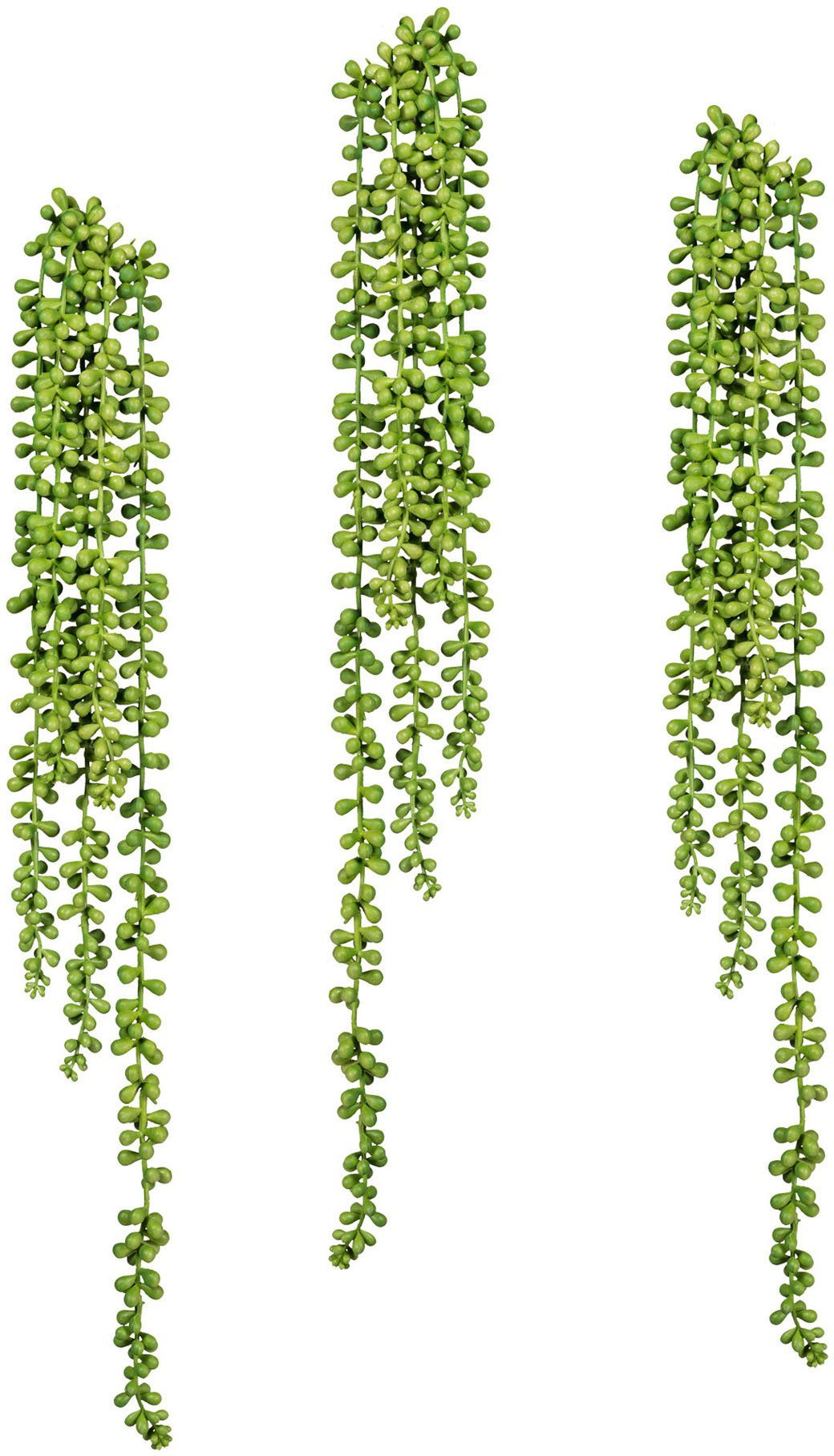 Creativ green Kunstplant Sedum-plantenhanger set van 3 (2 stuks)