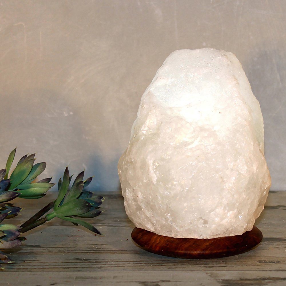 Home affaire Zoutkristal-tafellamp Sclassin Met de hand gemaakt - iedere steen is uniek, H: ca.18 cm, ca.2-3 kg (1 stuk)