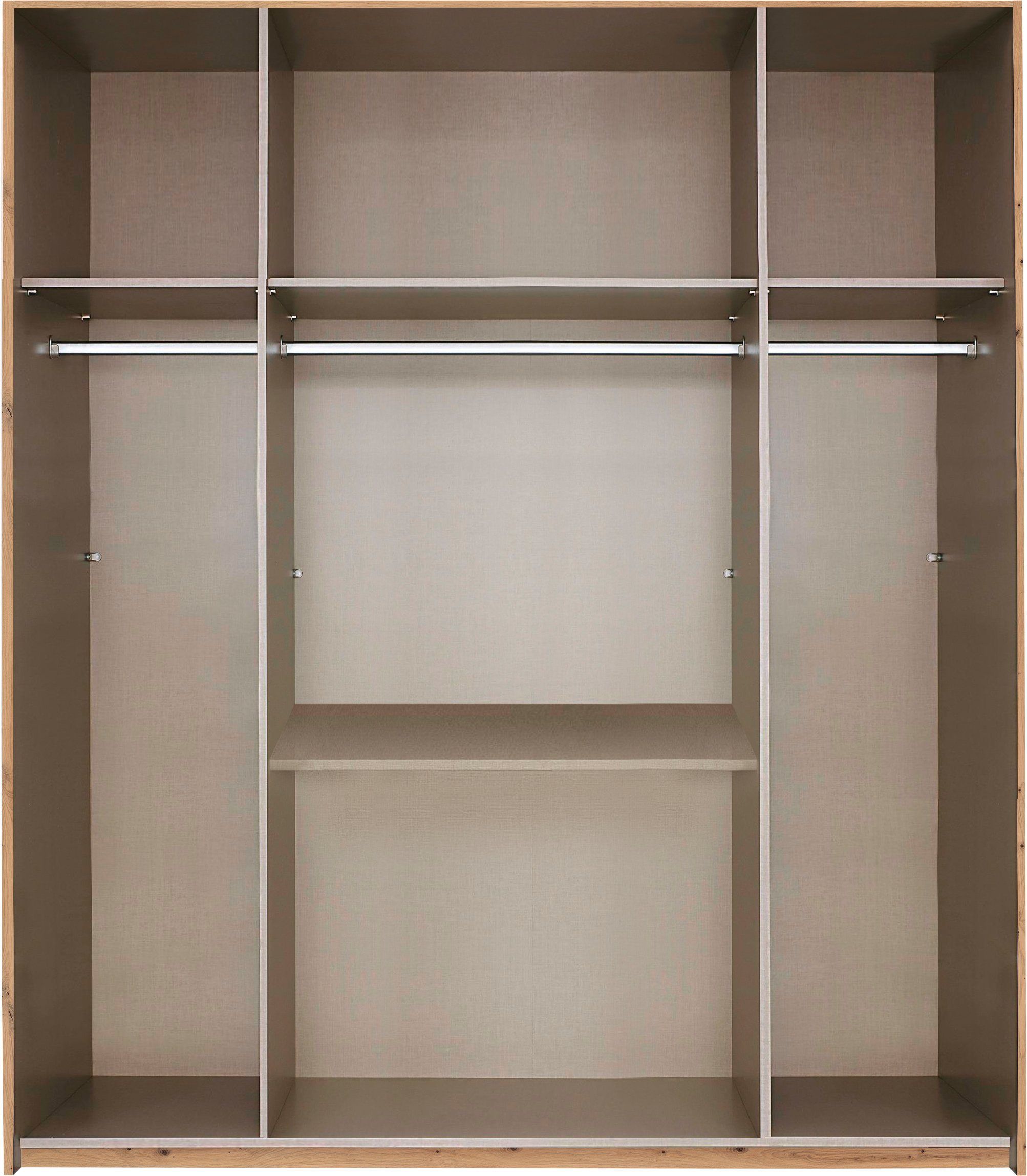 rauch Draaideurkast Kledingkast met spiegel garderobe MAINZ greeploos front met spiegel, buitendeuren met push-to-openfunctie