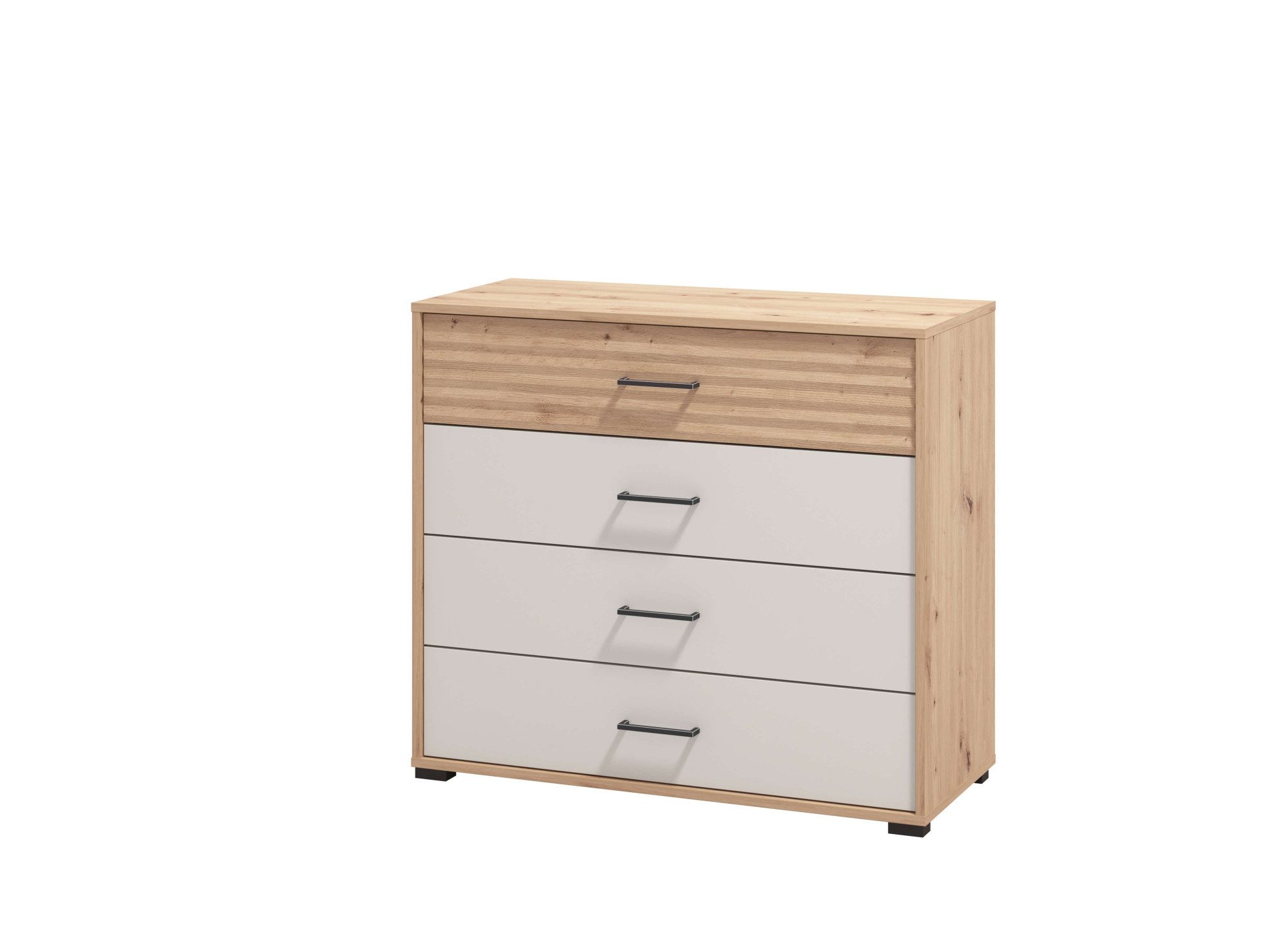 INOSIGN Ladekast Modena ladekast sideboard met 4 lades 93x40x82 cm, fsc®-gecertificeerd houtmateriaal, trendkleur cashmere