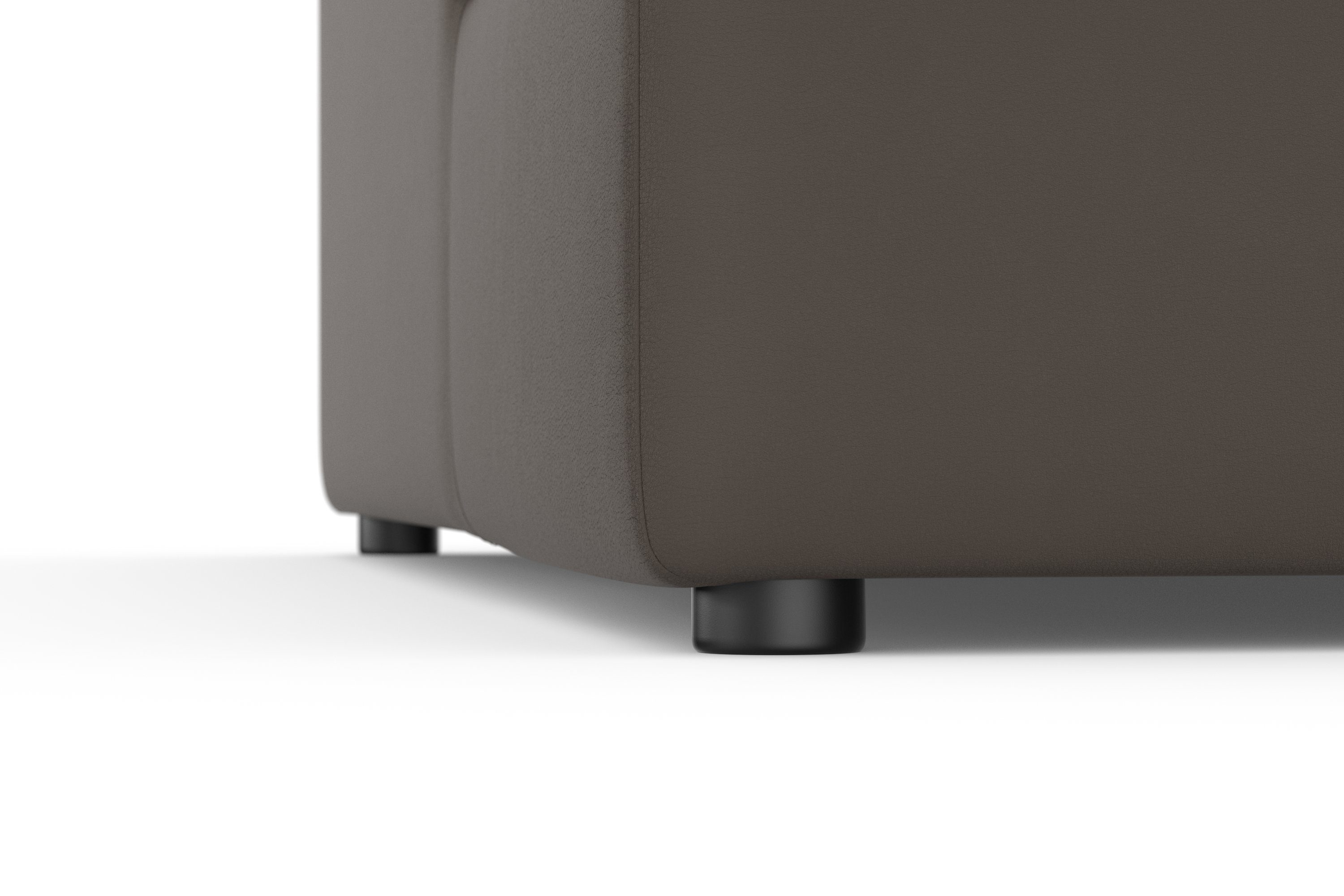 DOMO collection Hoekbank Topper, elegant en tijdloos, compacte afmetingen 245/155cm, L-vorm