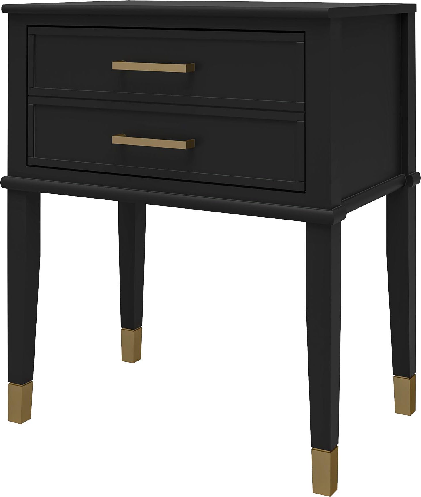 CosmoLiving by Cosmopolitan Bijzettafel Westerleigh 1 lade, van gemakkelijk te onderhouden mdf, poten van massief hout, hoogte 72 cm (1 stuk)