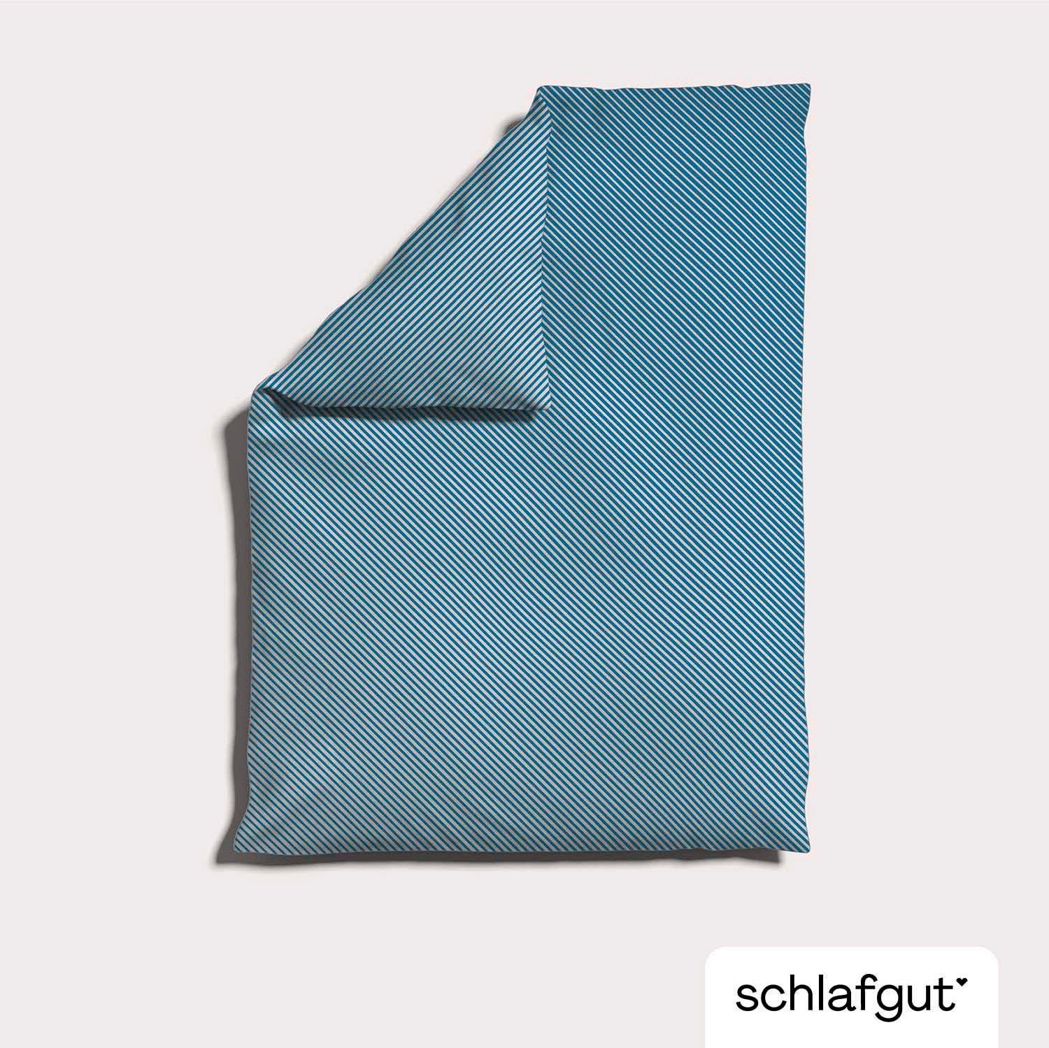 Schlafgut Dekbedovertrek Woven Satin fade met fijne strepen met kleurverloop, mix & match: bijpassende kussensloop verkrijgbaar (1 stuk)